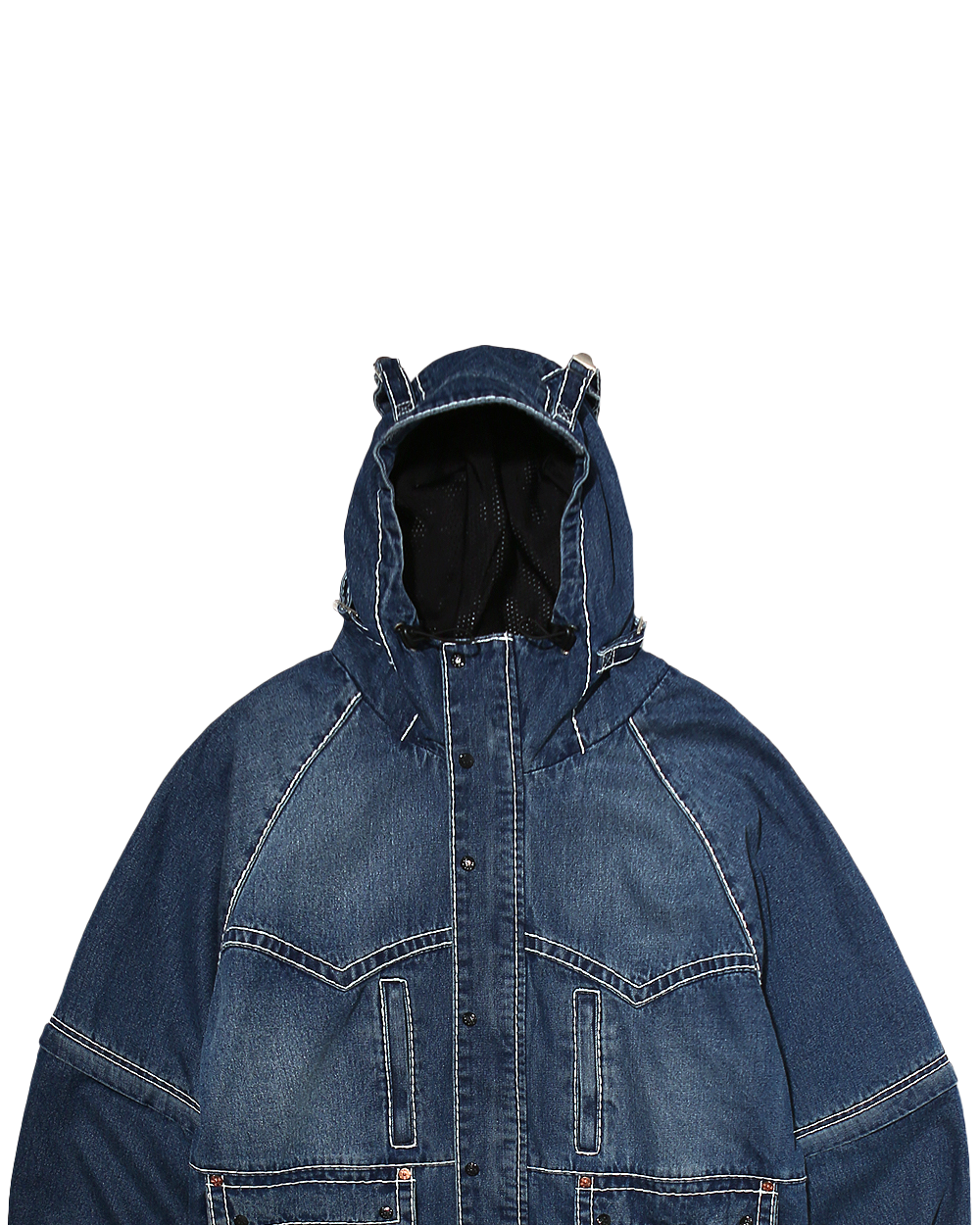 パーカー・フーディ True Religion X Fetch Denim Separate Parka Black WESTERN TYPE-2 SUPER-T JACKET – Black Fashion Fair