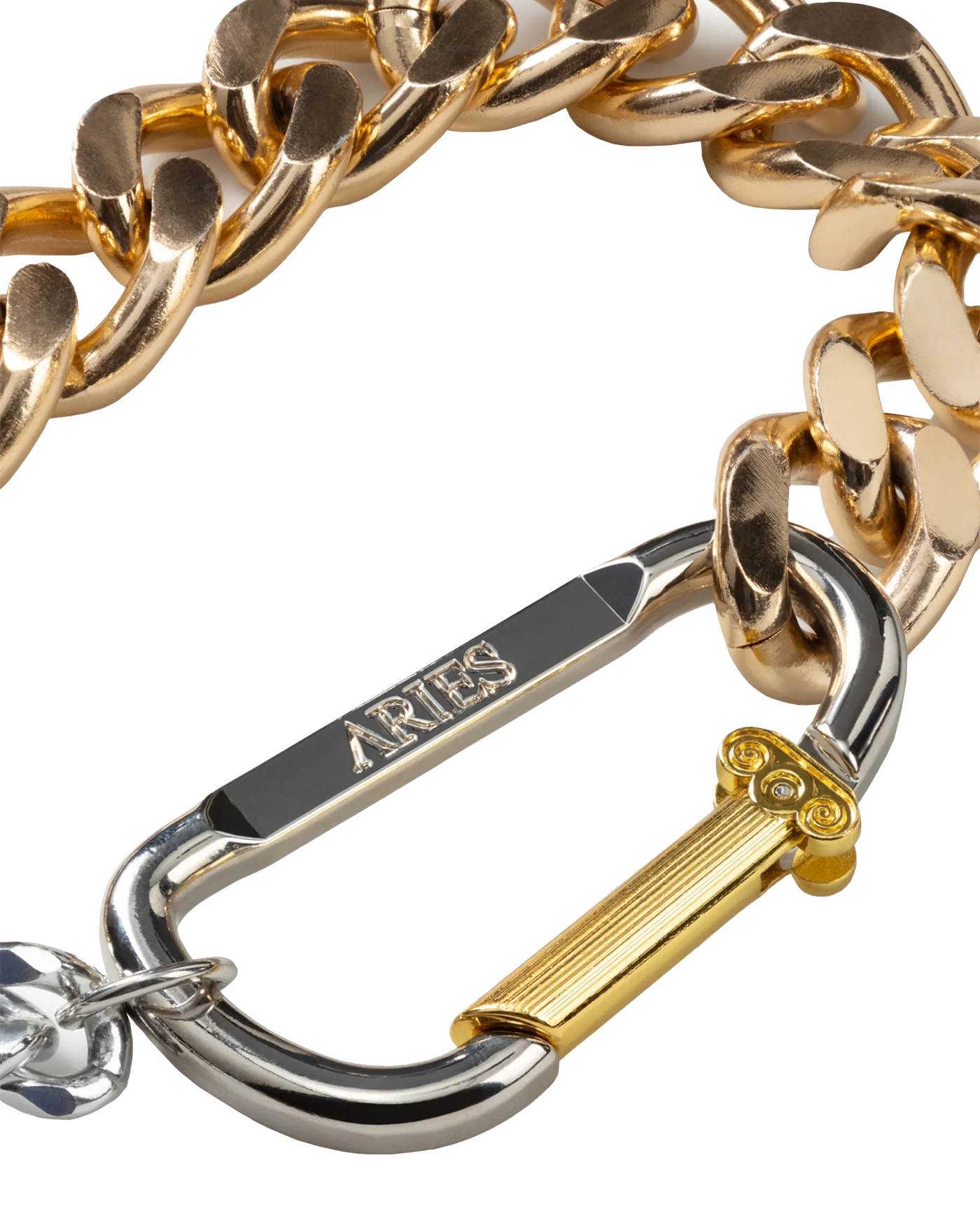 【ARIES】Column Carabiner Gold Chunky Necklace / GOLD ARIES Column Carabiner Chunky Necklace - Gold | THEROOM