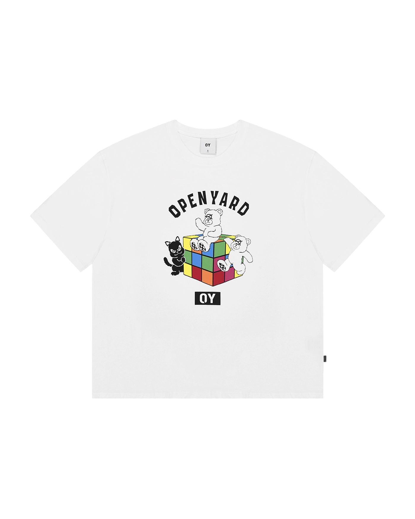 ★OY★CUBE ODOLLY&BLACKCAT T-WHITE★正規品/韓国直送料込/人気 ☆OY☆CUBE ODOLLY&BLACKCAT T-WHITE☆正規品/韓国直送料込/人気