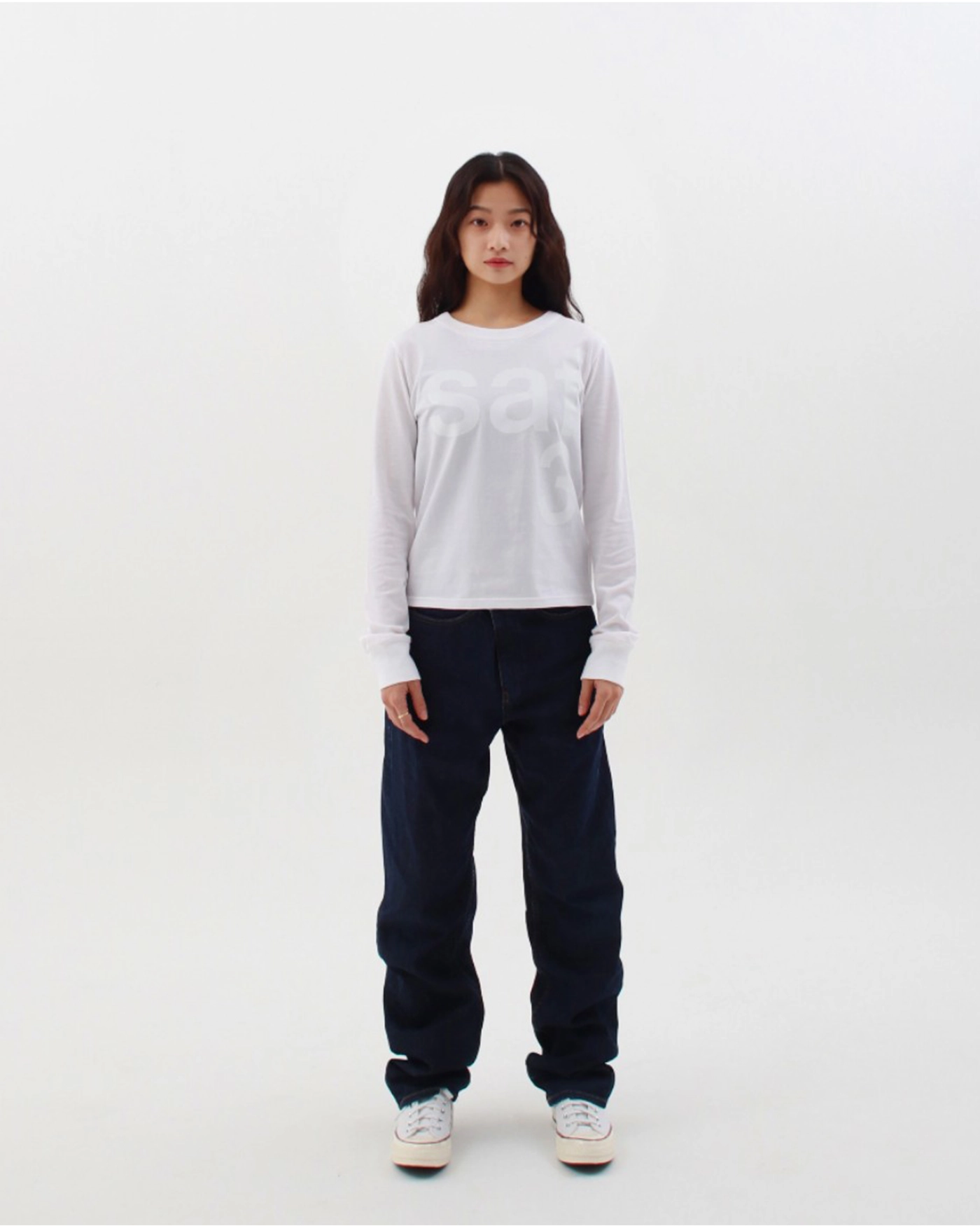 SAFARISPOT 1/2 BASIC SAFARI L/S TEE WHITE