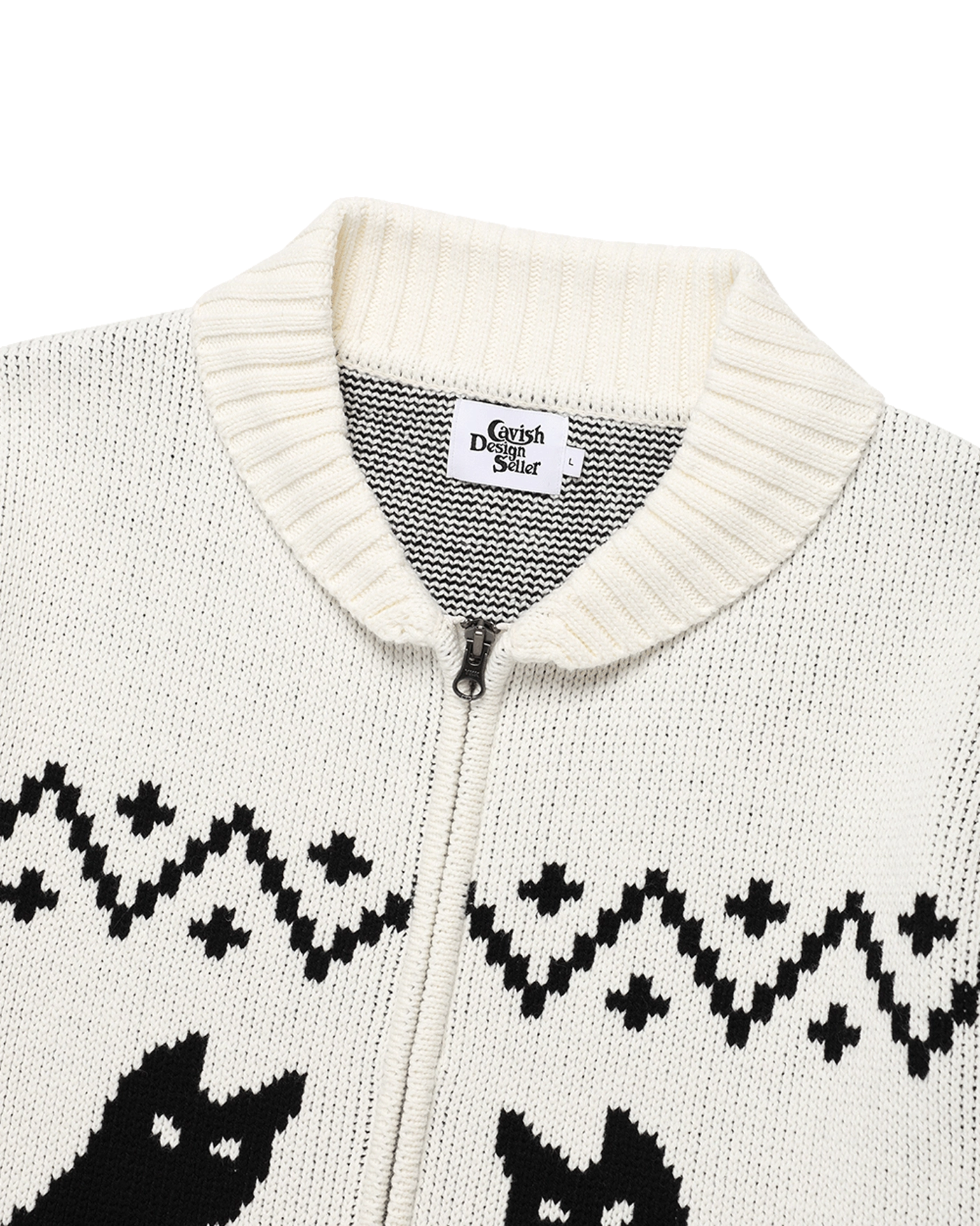 CAVISH CATS ZIP UP CARDIGAN