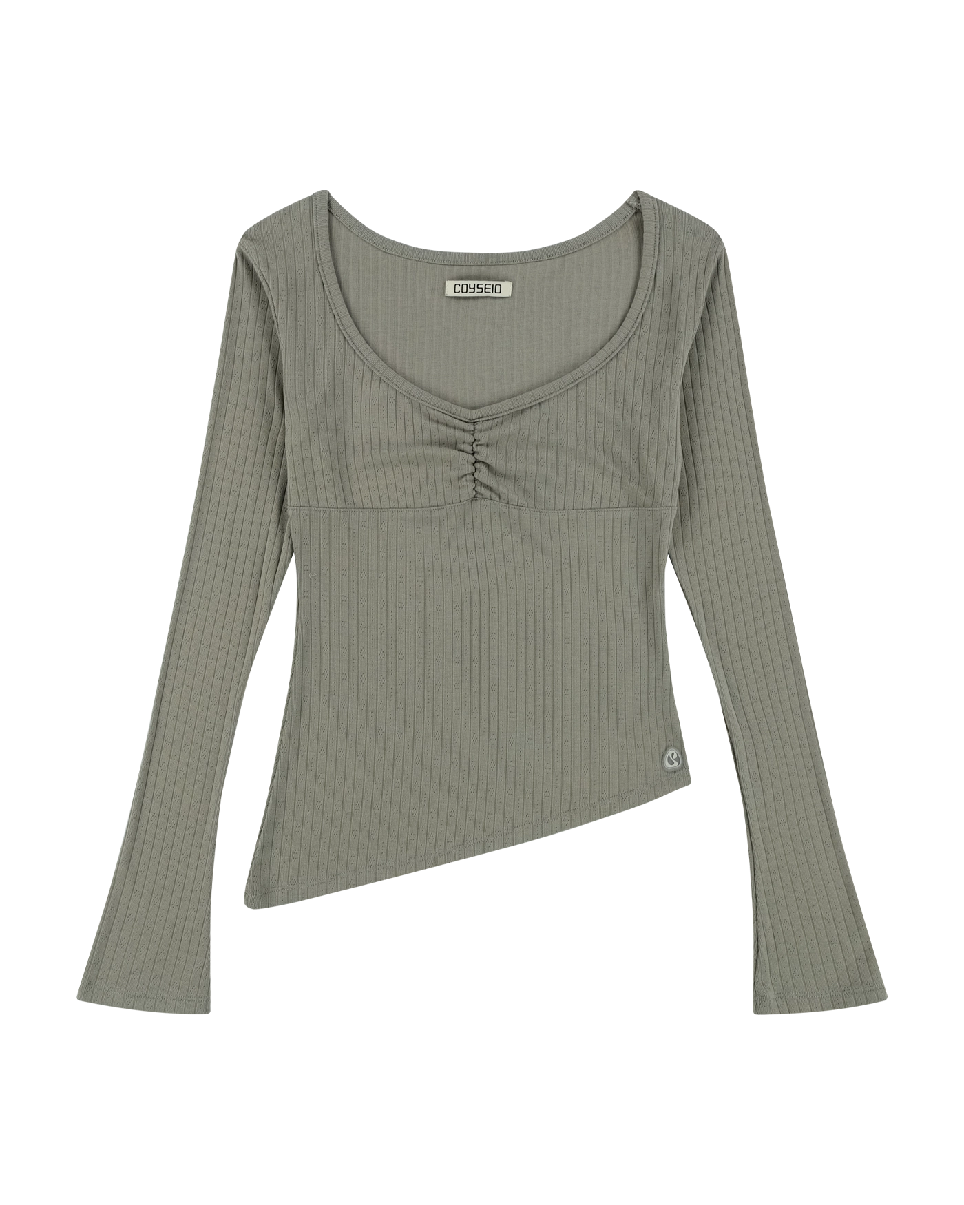 ☆送料・関税込☆COYSEIO★UNBALANCE SHIRRING TOP★Tシャツ★ COYSEIO UNBALANCE SHIRRING TOP