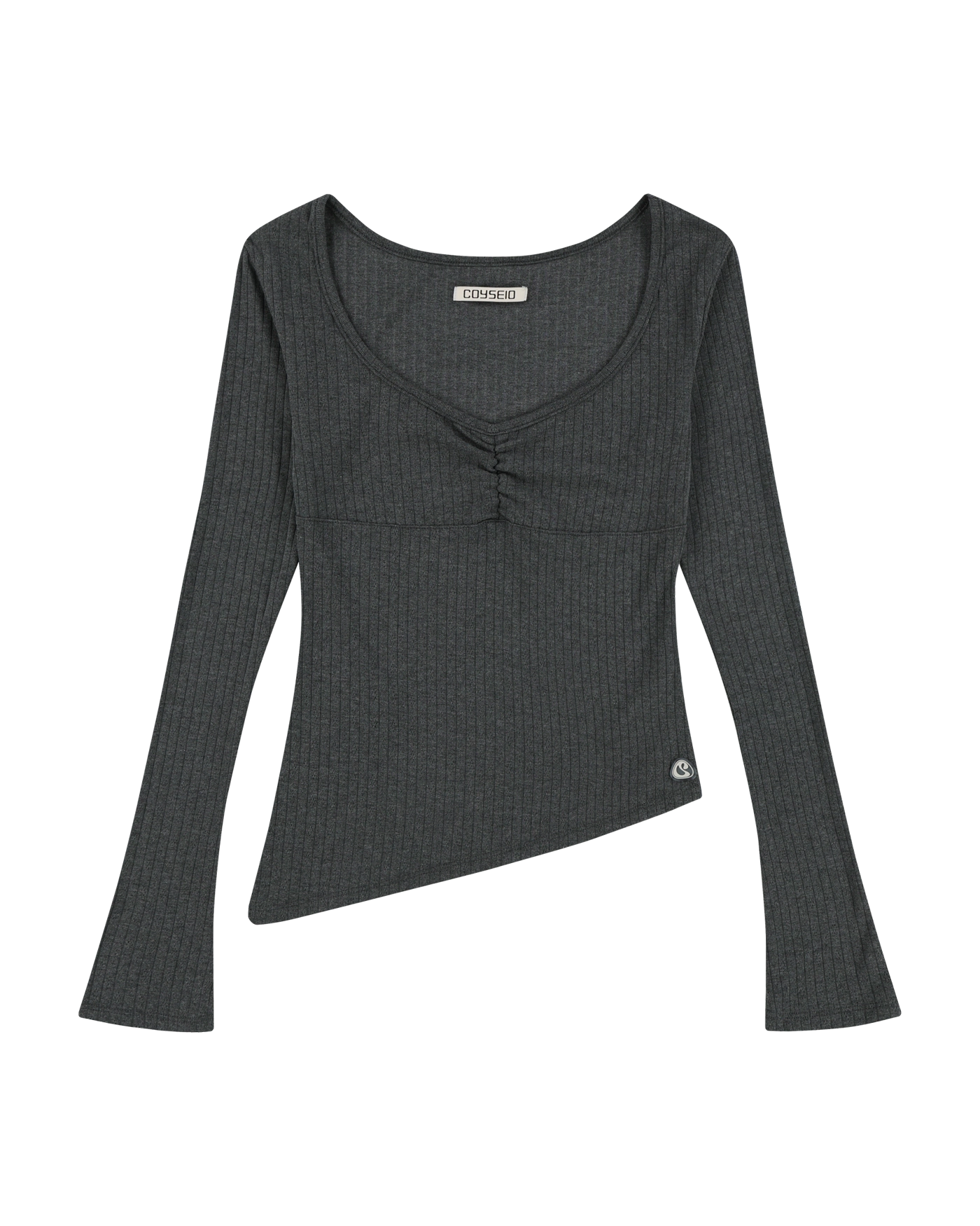 ☆送料・関税込☆COYSEIO★UNBALANCE SHIRRING TOP★Tシャツ★ ☆COYSEIO☆UNBALANCE SHIRRING TOP (COYSEIO/Tシャツ