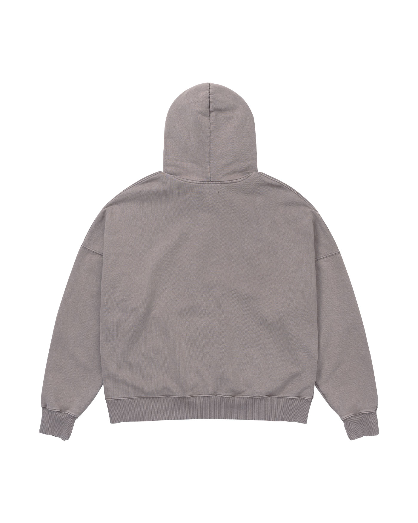【AJO AJOBYAJO】24FW★ Curve Pocket Washed Hoodie PBA] Five AJO Logos Washed Zip-Up Hoodie [CHARCOAL] - AJOBYAJO