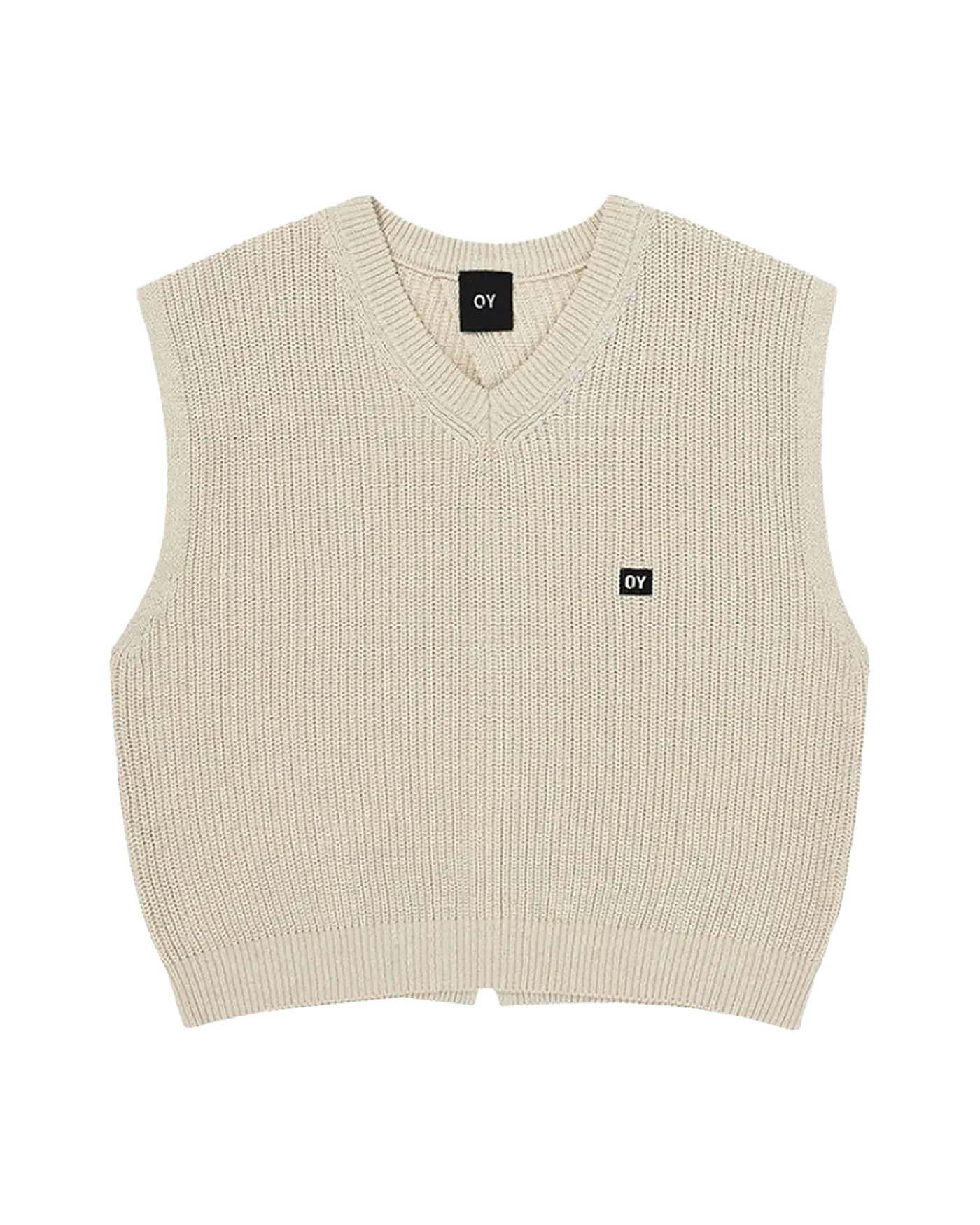 OY BACK SLIT KNIT VEST