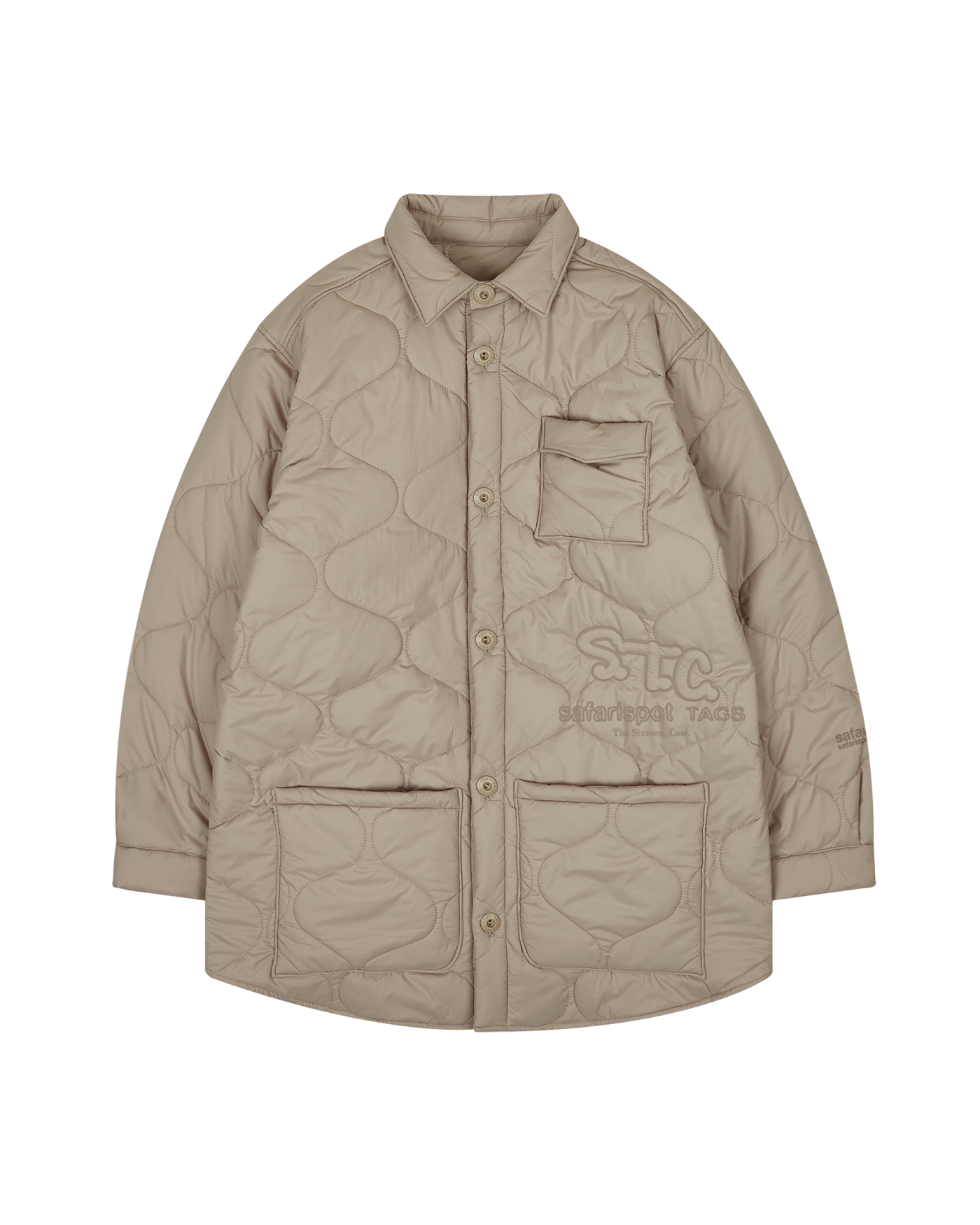 SAFARISPOT 1/2 REVERSIBLE TWO COLOR LIGHT DOWN JACKET GRAY