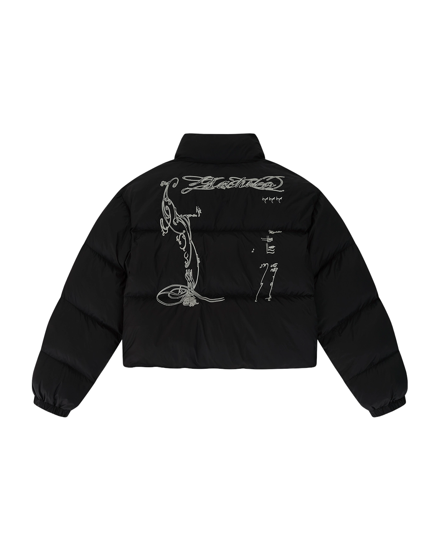 Kashiko★韓国★人気★Embroidered Crop Padding 2色 KASHIKO Embroidered Crop Padding
