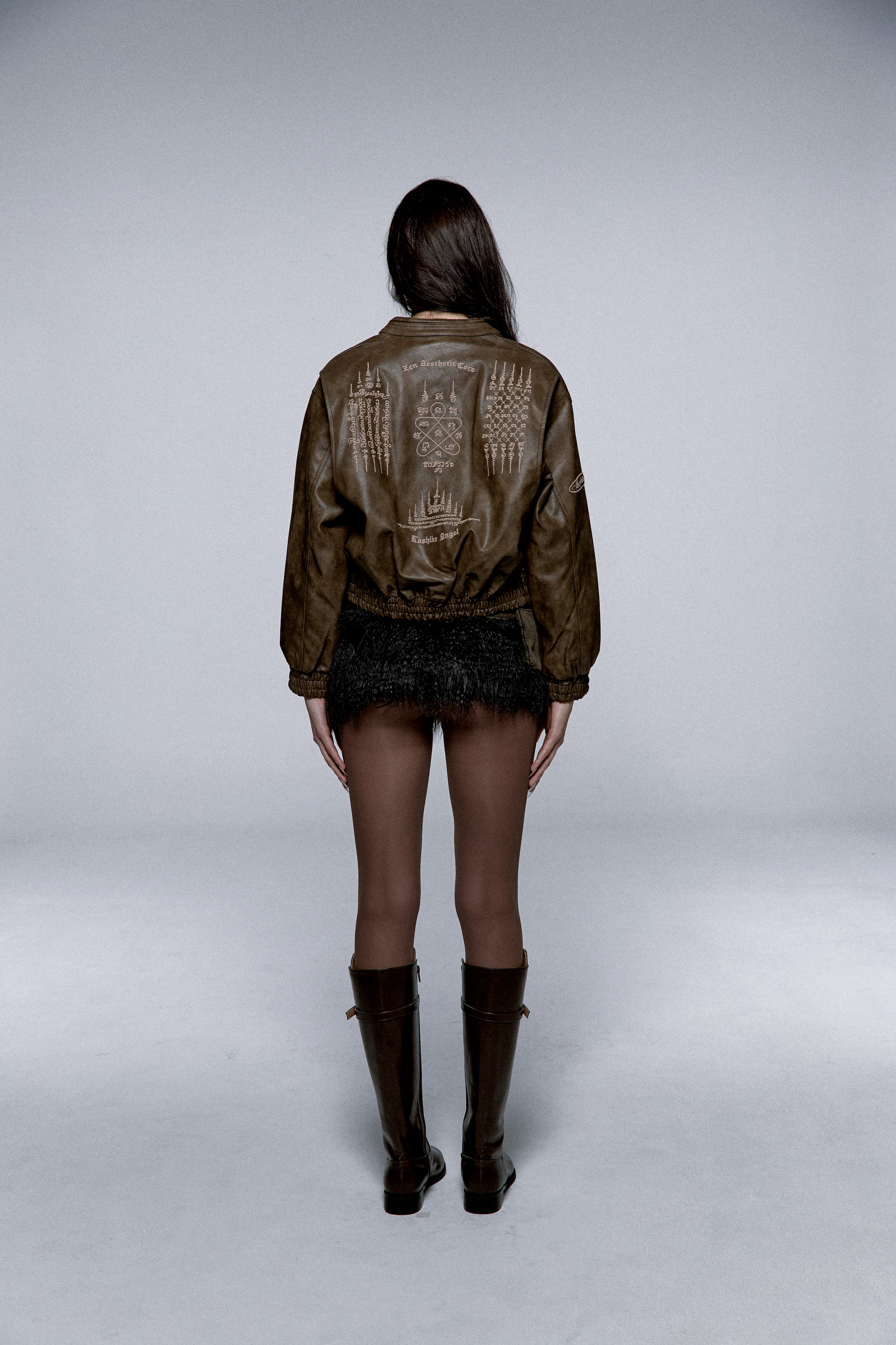 KASHIKO Yantra Faux Leather jacket