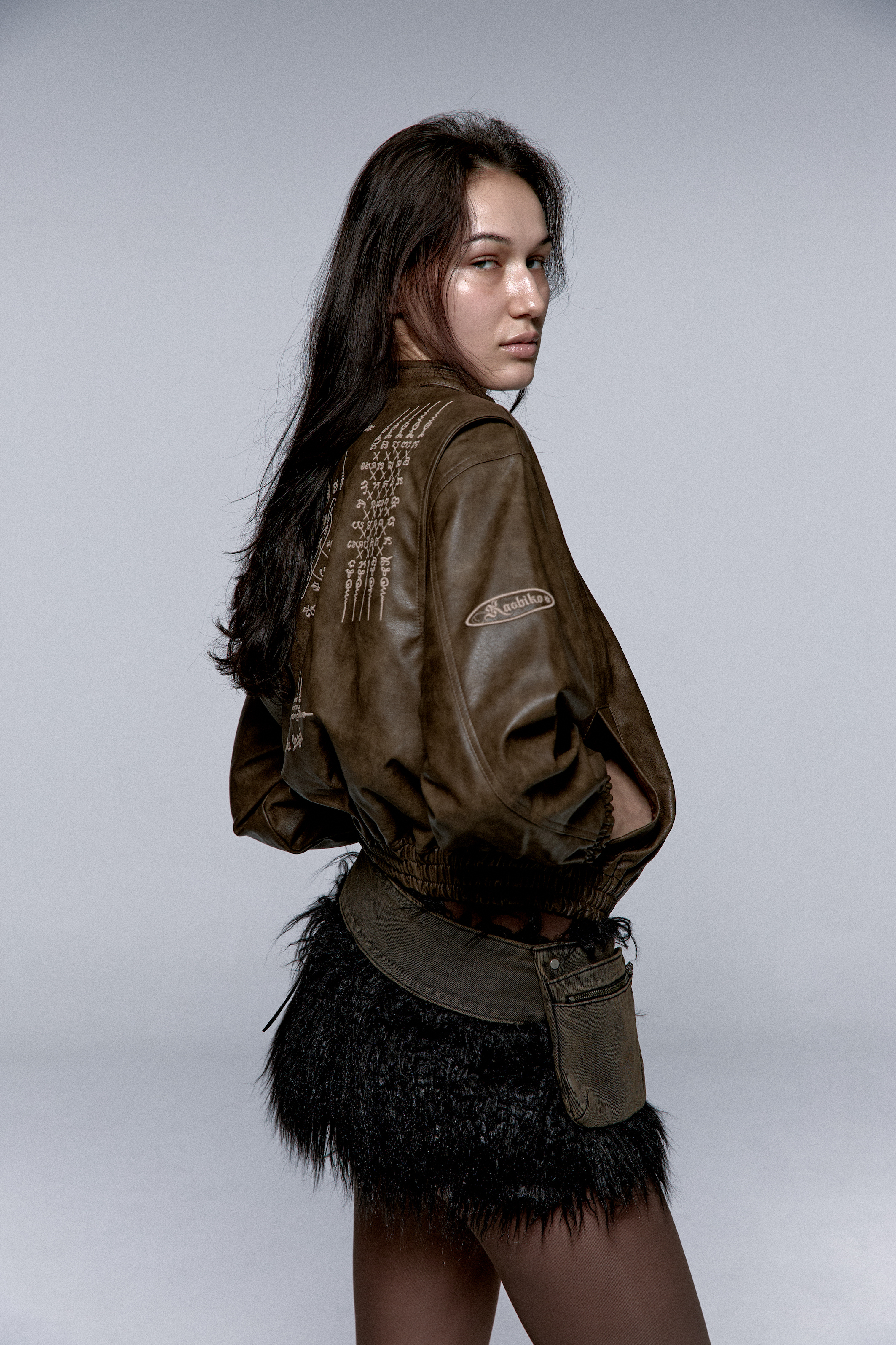 ★2025SS新作★KASHIKO★Yantra Faux Leather jacket KASHIKO Yantra Faux Leather jacket