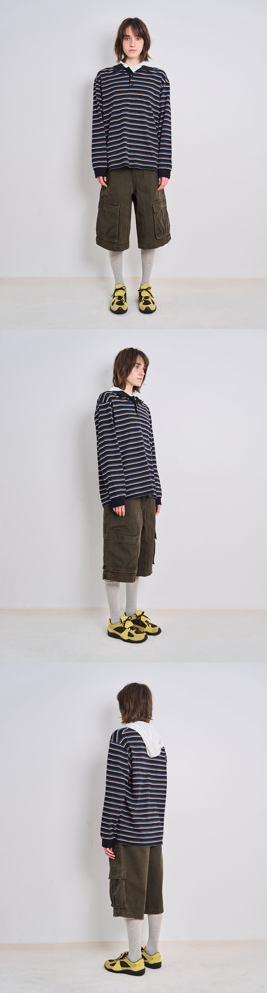 ★NEGATIVETHREE★ Asymmetry Sneakers_ Yellow Brown MUSINSA | NEGATIVE THREE Asymmetry Sneakers_ Yellow Brown