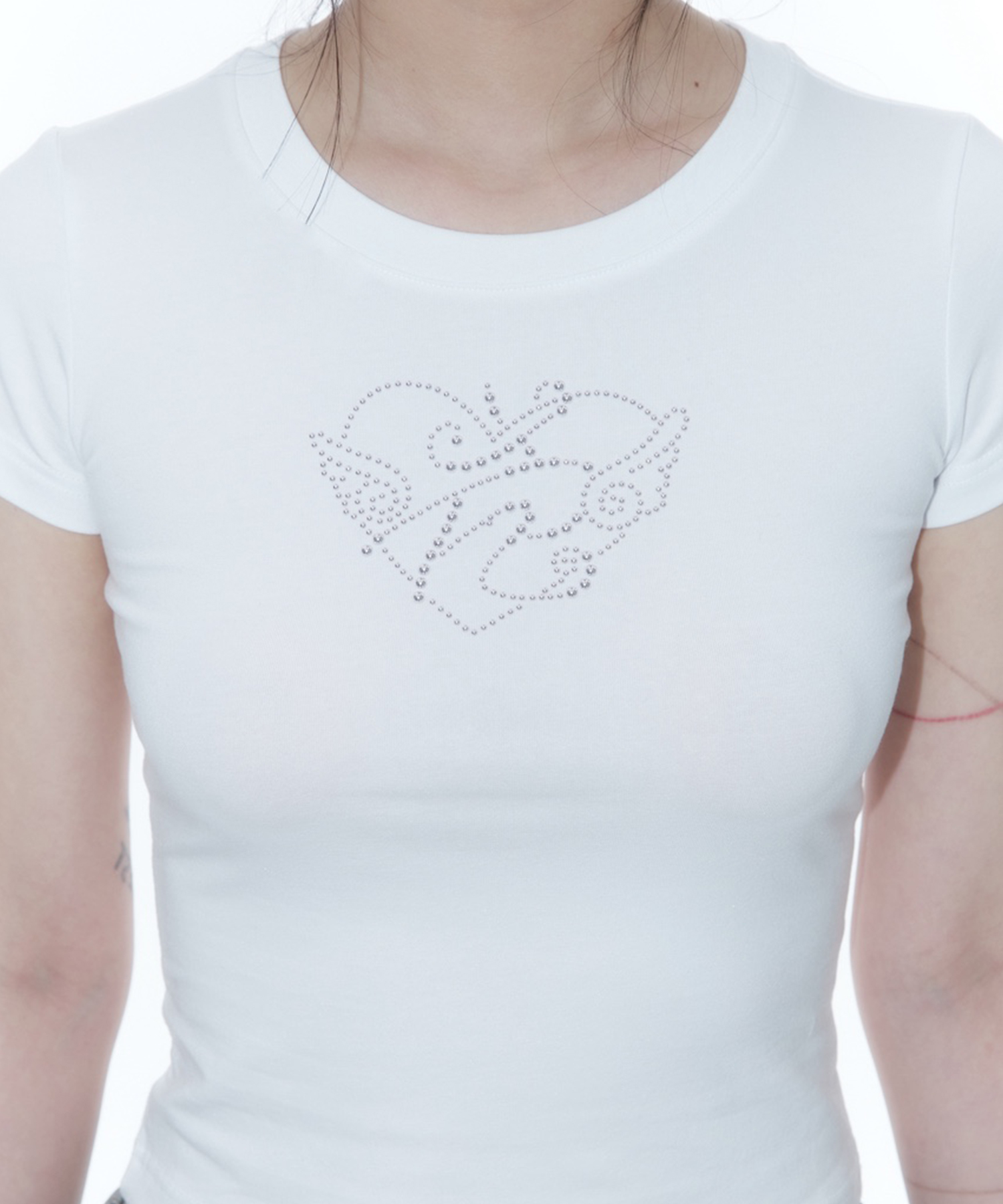 Kashiko☆Flower Heart Baby Tee Kashiko Flower Heart Baby Tee