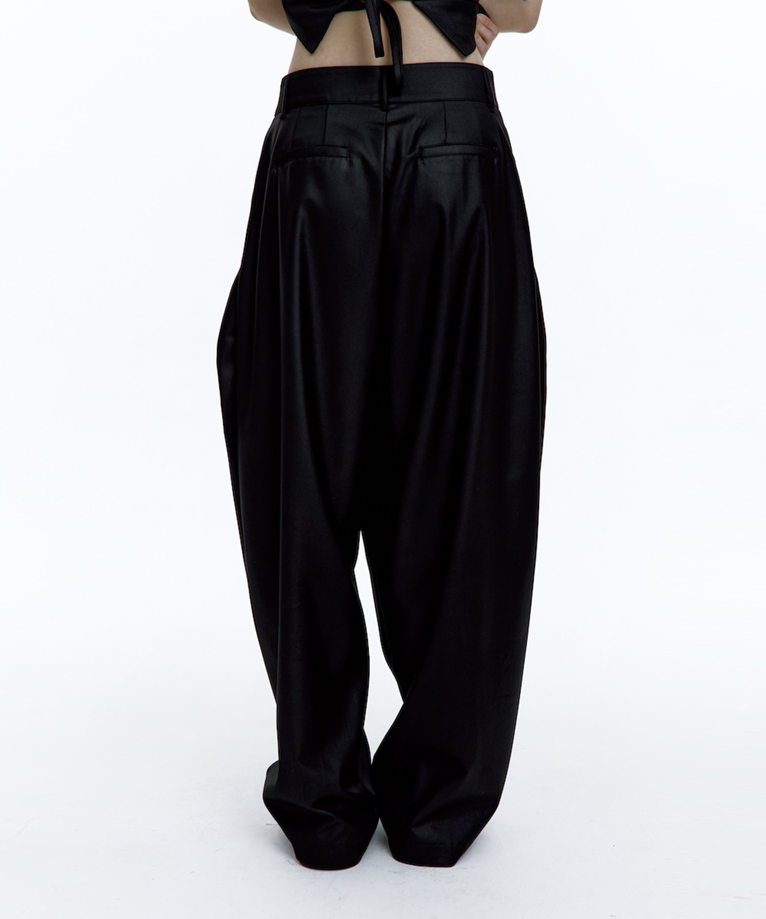 KASHIKO Pintuck Asymmetric Trousers