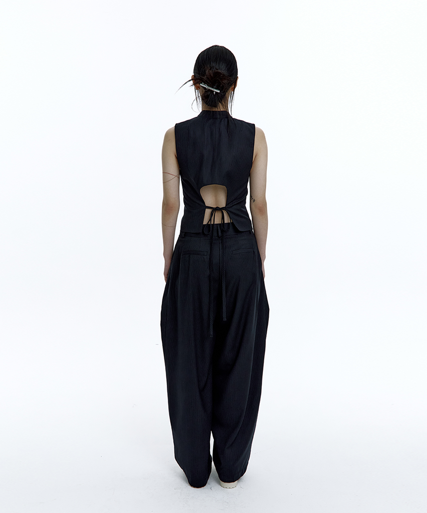 KASHIKO Pintuck Asymmetric Trousers