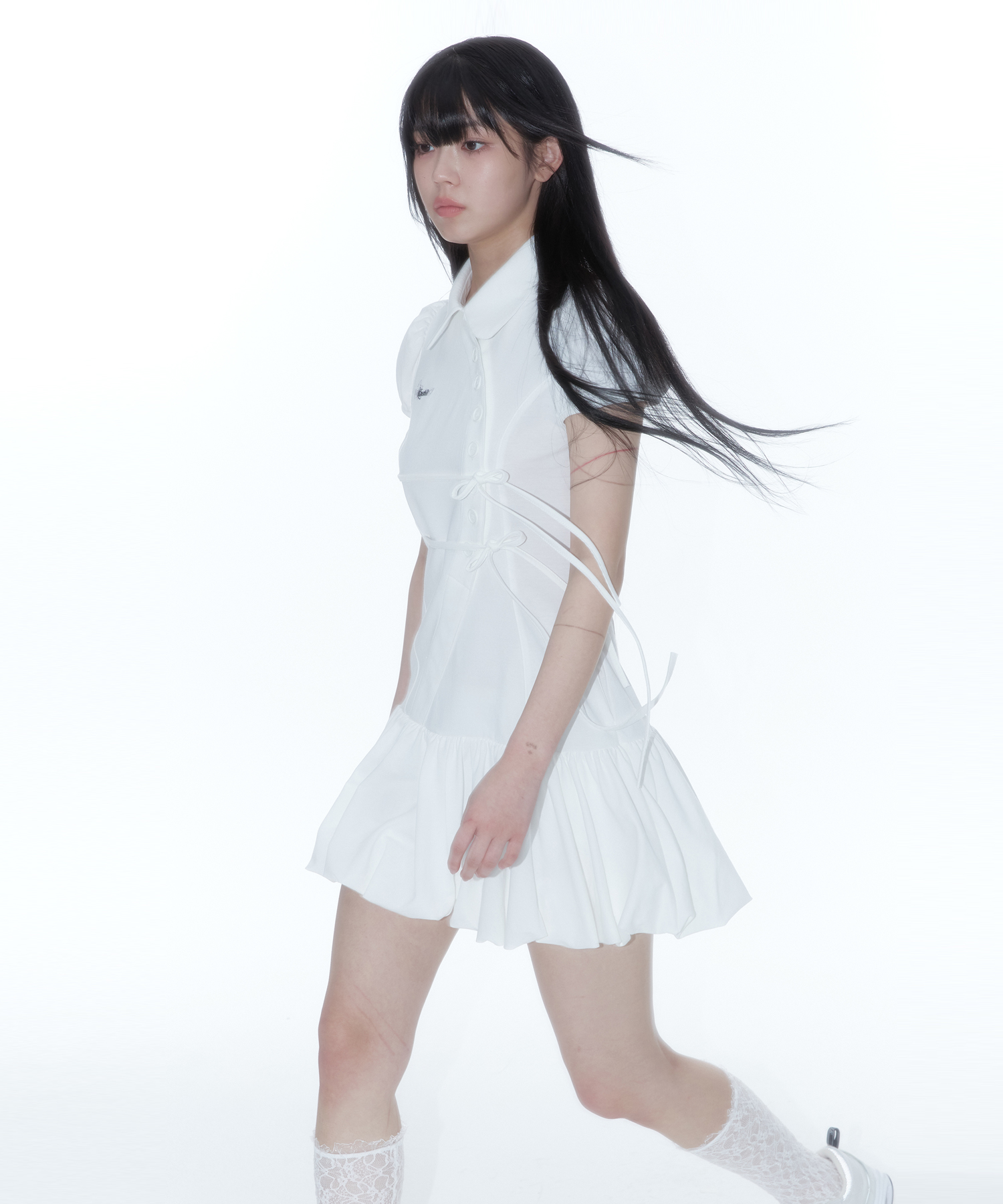 Kashiko★ワンピース★韓国★人気★Puff Preppy Mini Dress 2色 MUSINSA公式 | KASHIKO Puff Preppy Mini Dress Black