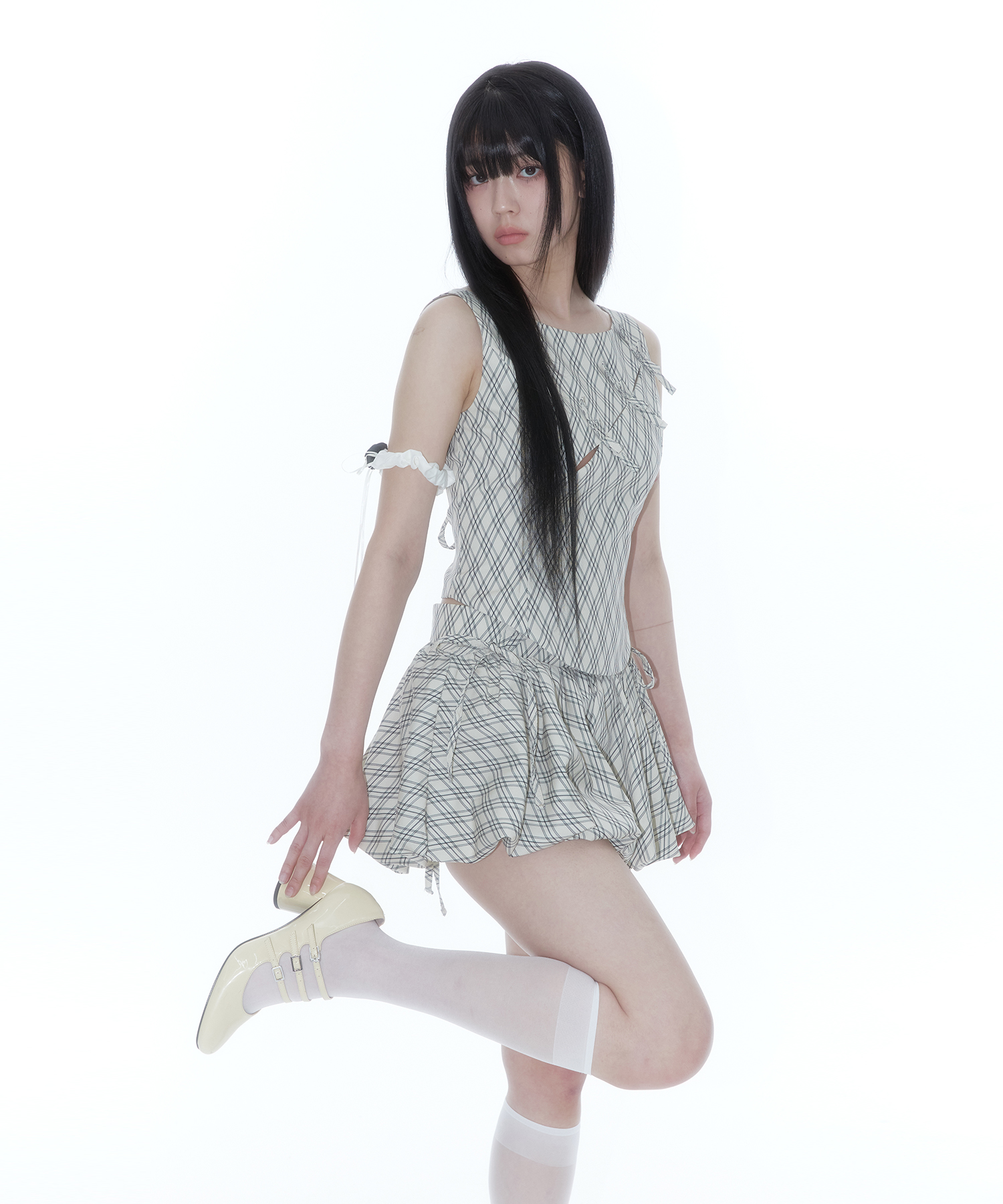 Kashiko★スカート★韓国★人気★Fairy Ribbon Bubble Skirt 3色 ☆2025SS新作☆KASHIKO☆Fairy Ribbon Bubble Skirt