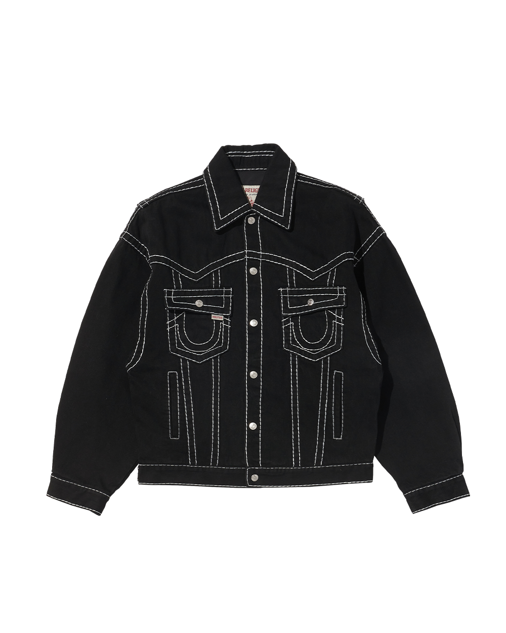 【TRUE RELIGION】BIG T O.G trucker jacket 트루릴리젼 빅 T O.G 트러커 자켓 블랙 TR23FWDJ02UBK | 카시나