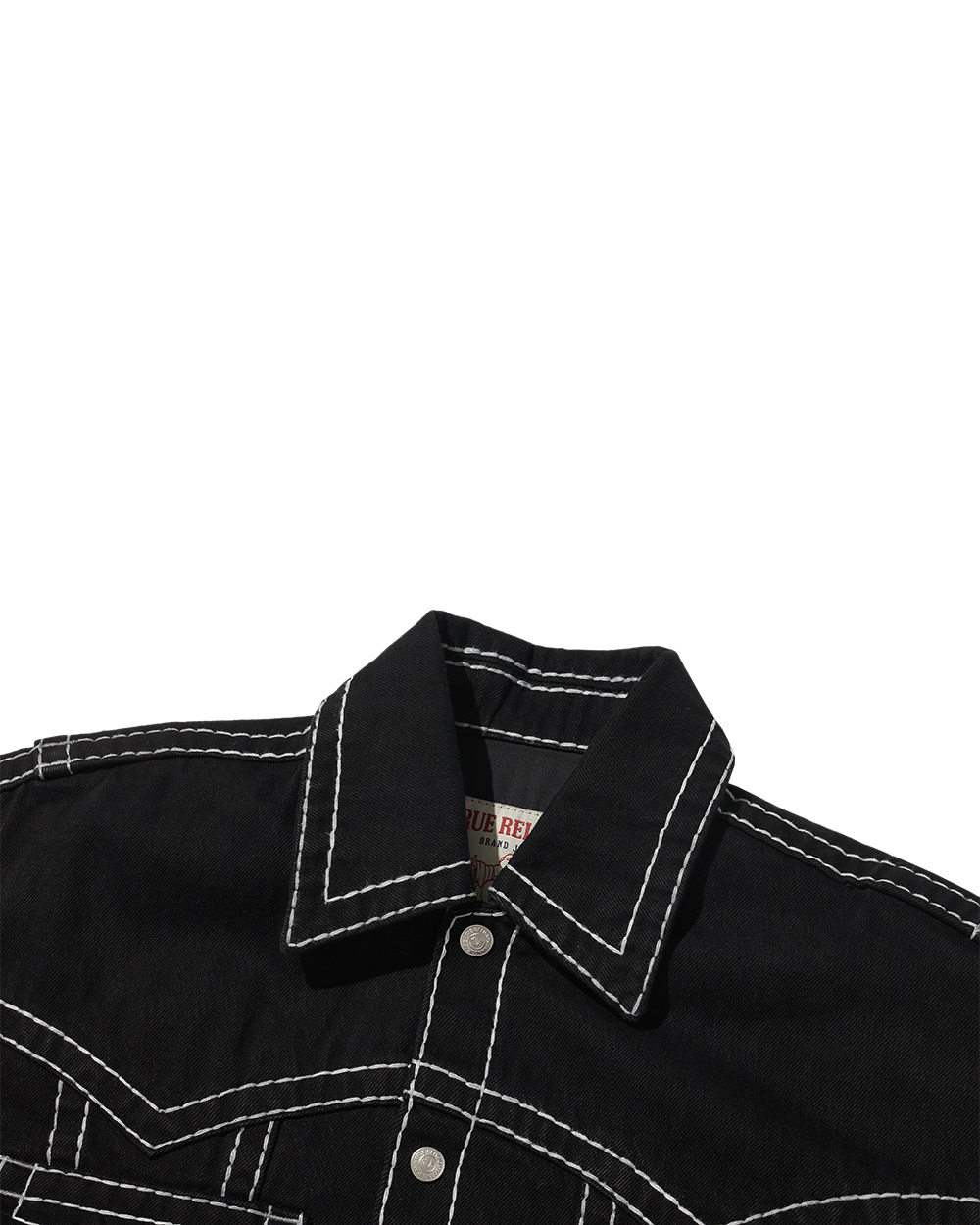 【TRUE RELIGION】 BIG T O.G trucker jacket Black True Religion Big T Track Jacket - Washed Black - Denim Exchange