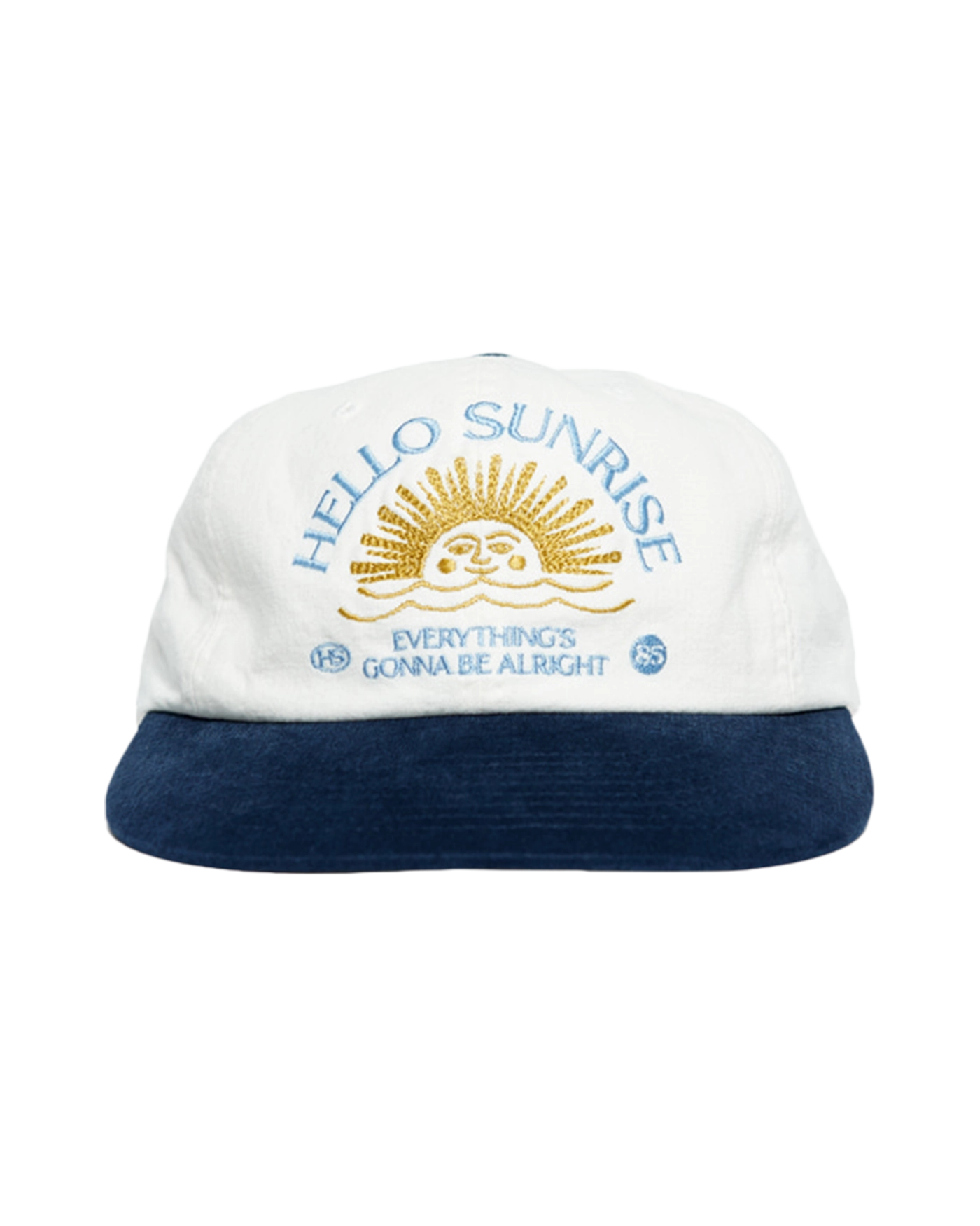 【Hello Sunrise】HS 90s Logo 6Panel Cap〜6パネルキャップ 90s Logo 6Panel Cap_Beige&Navy - Hello Sunrise