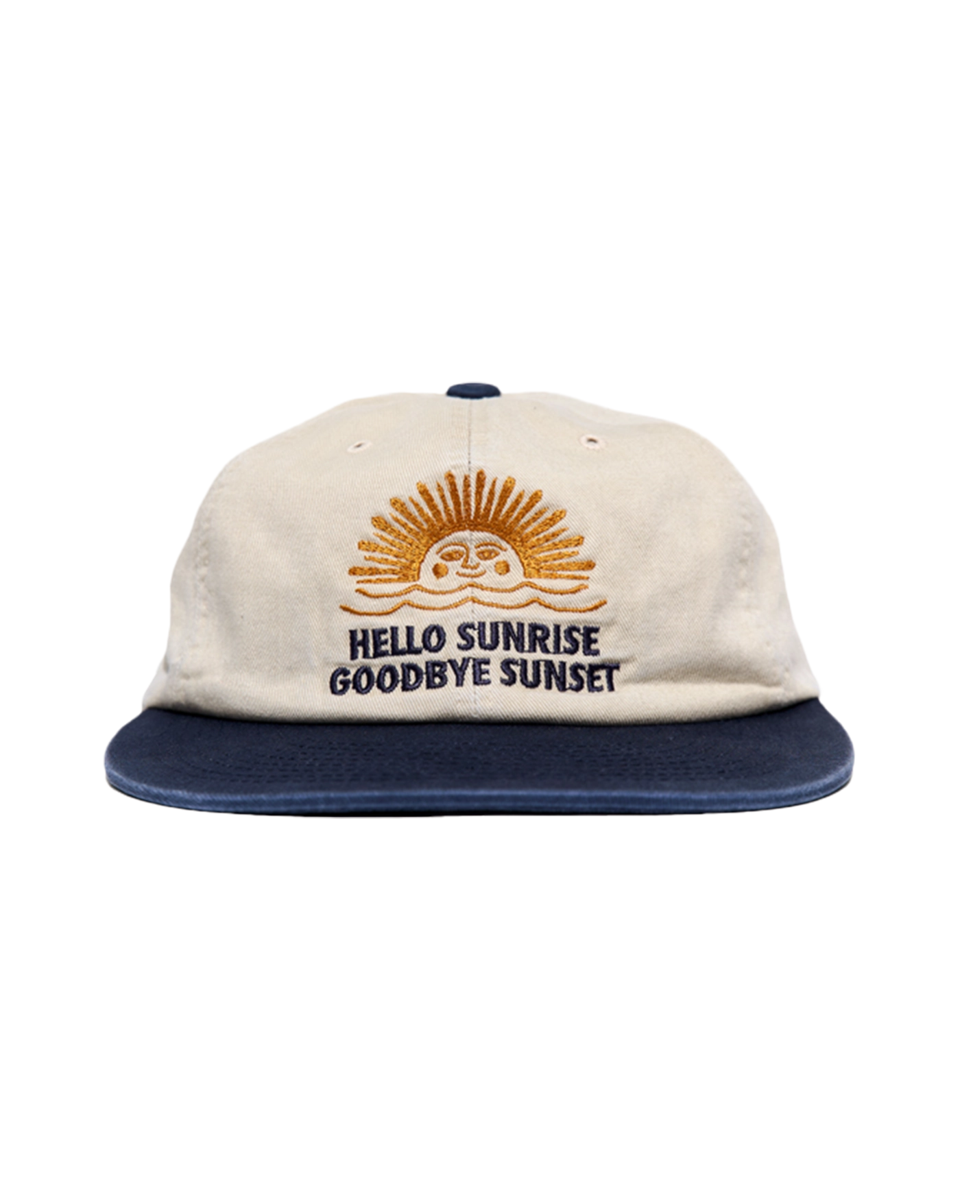 HELLO SUNRISE キャップ Navy/Orange 90s Logo 6Panel Cap_Beige&Navy - 감도 깊은 취향 셀렉트샵 29CM