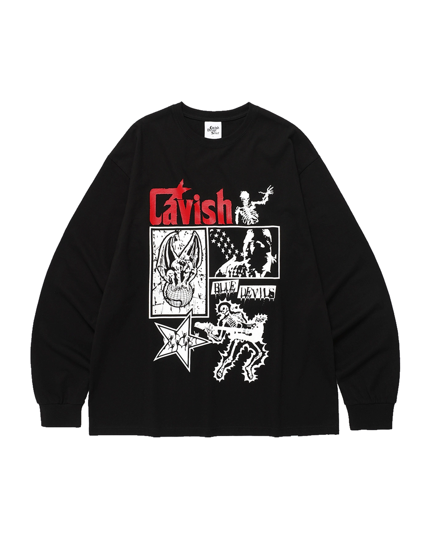 Tシャツ・カットソー CAVISH PIGMENT SELLER LOGO LS TEE 4BFT297 CAVISH PIGMENT SELLER LOGO LS TEE