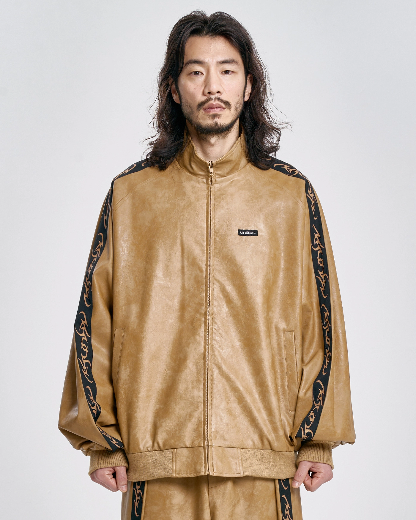 AJO AJOBYAJO】24FW☆ Leather Oversized Raglan Track JK AJOBYAJO 