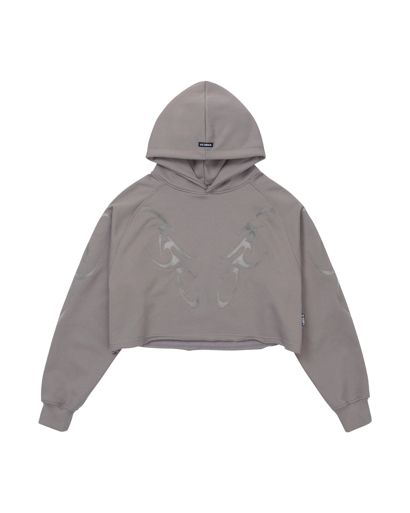 AJOBYAJO Tribal AJO Applique Cropped Hoodie