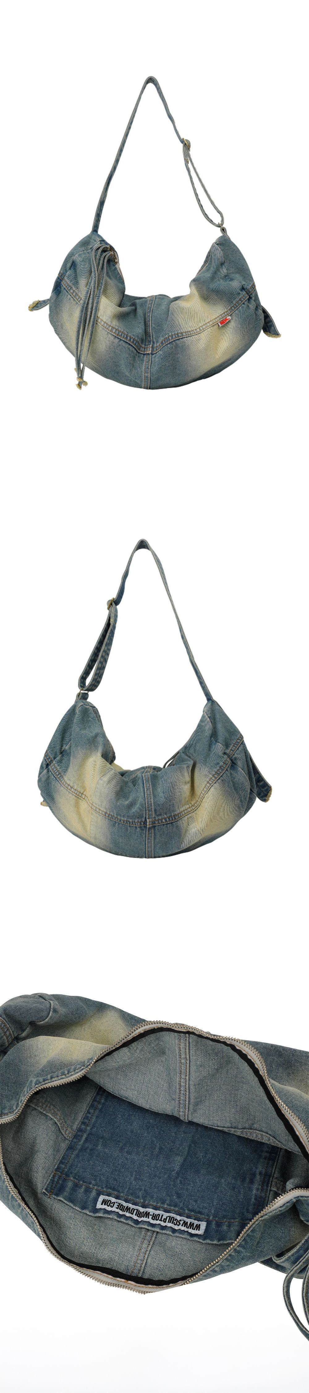 SCULPTOR Vintage Brushed Denim Duffel Bag