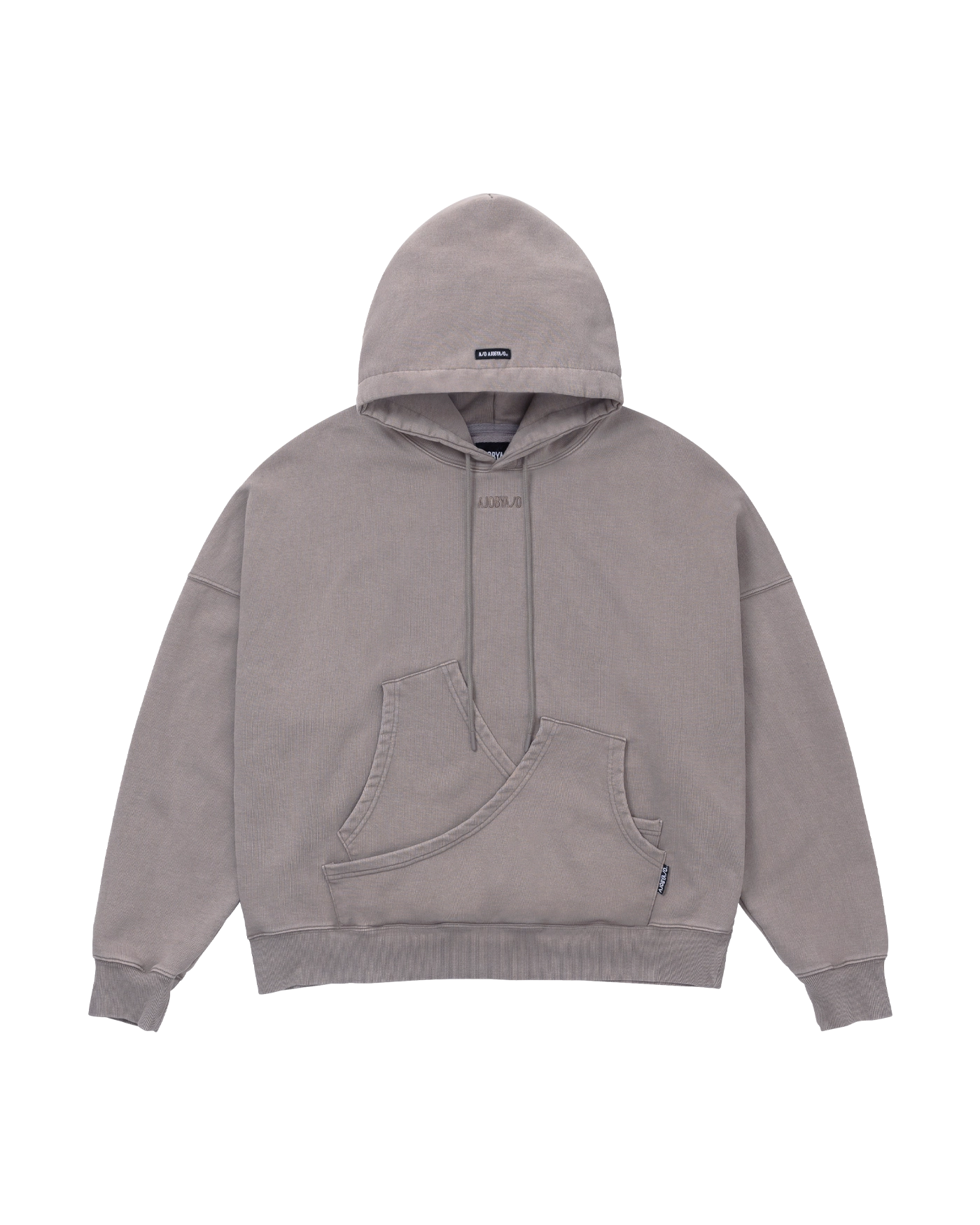 【AJO AJOBYAJO】24FW★ Curve Pocket Washed Hoodie Curve Pocket Washed Hoodie [CHARCOAL] - AJOBYAJO