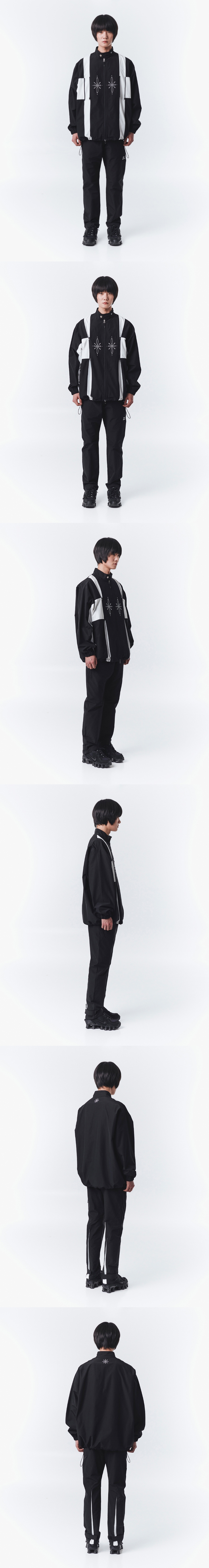 OY TRIBAL LOGO DOUBLE ZIPPER TRACK JACKET