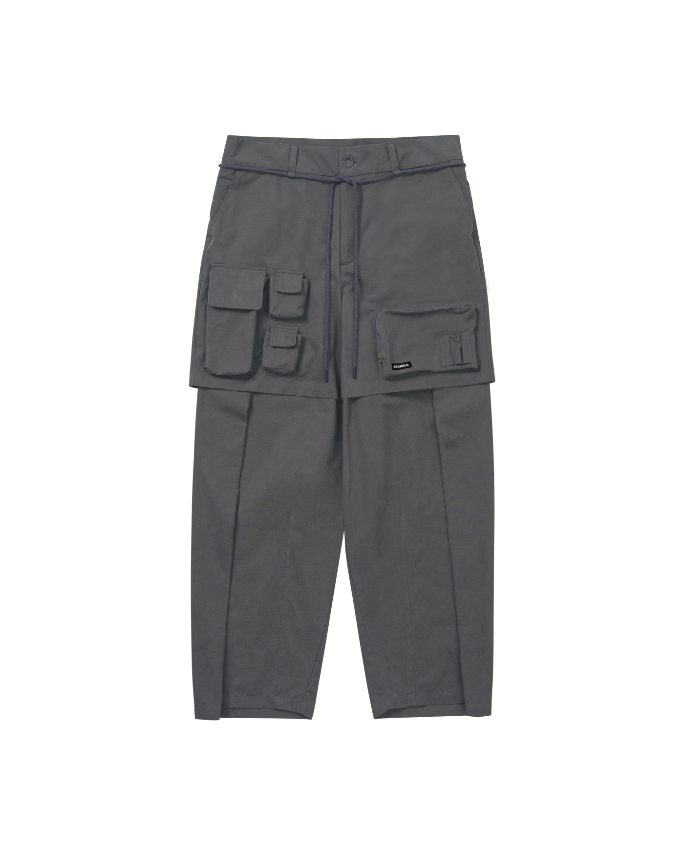 AJOBYAJO Pocket Layered Oversized Cotton Pants