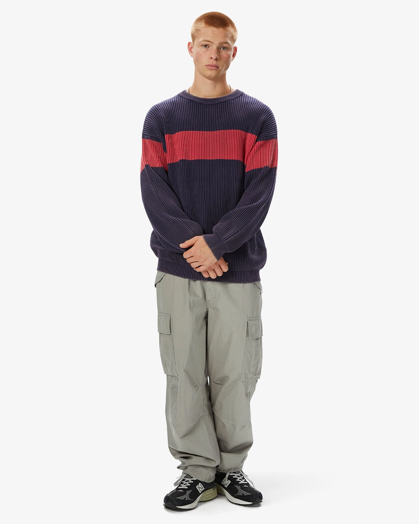 さらに100円引き◆thisisneverthat◆Washed Block Knit Sweater Washed Block Knit Sweater – thisisneverthat® JP