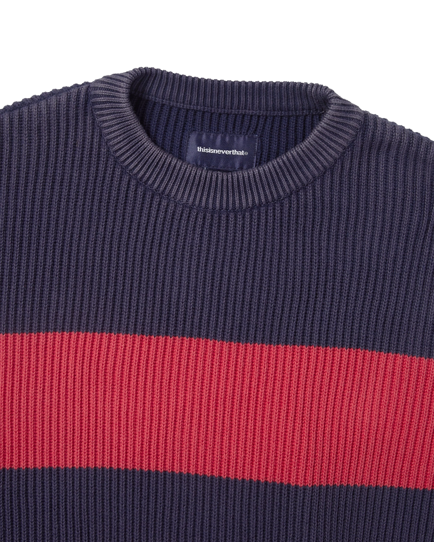 さらに100円引き◆thisisneverthat◆Washed Block Knit Sweater Washed Block Knit Sweater – thisisneverthat® JP