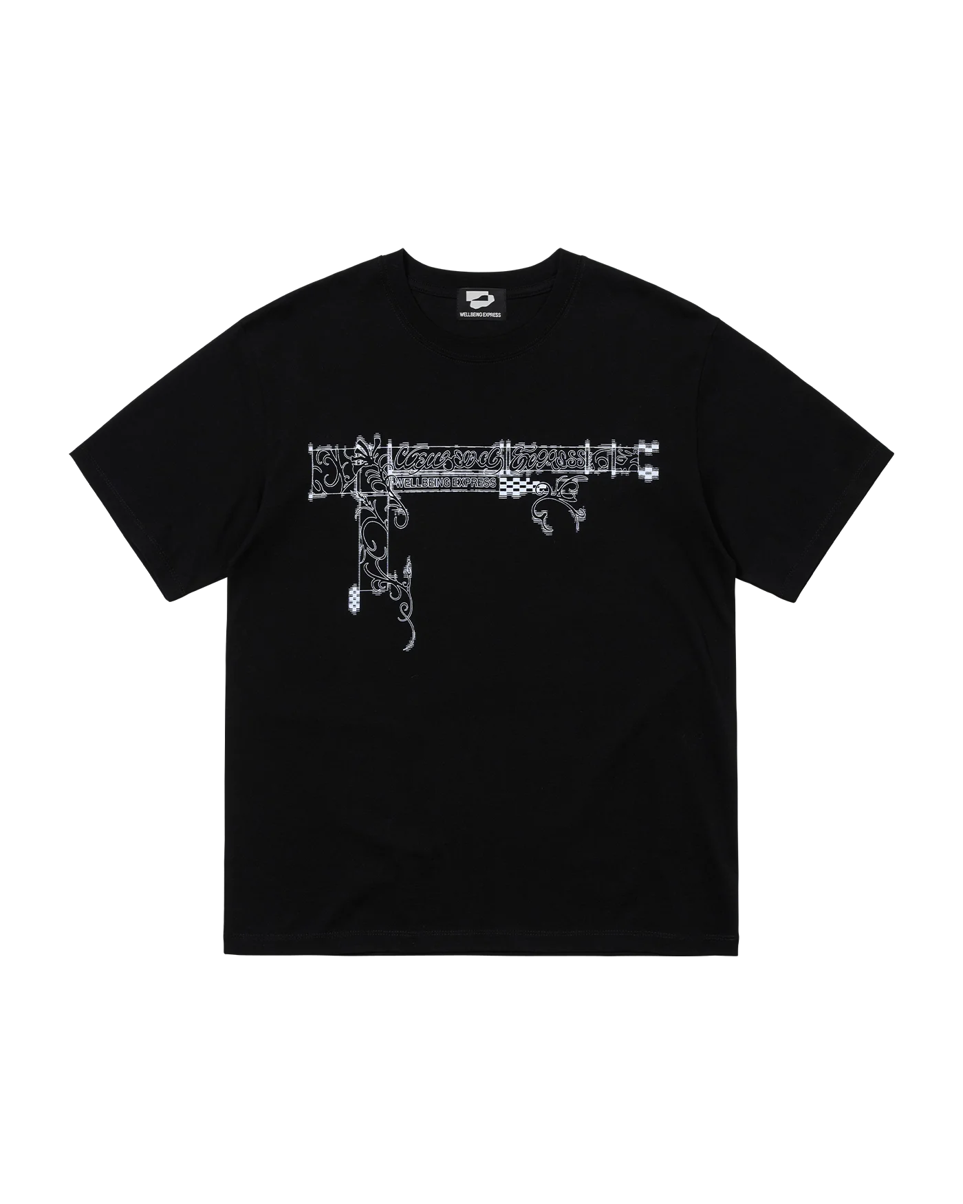 【WELLBEING EXPRESS】[WBExAIRHOUSE] Grid Symbol Half Sleeve WBExAIRHOUSE] Grid Symbol Half Sleeve Navy - WELLBEING EXPRESS
