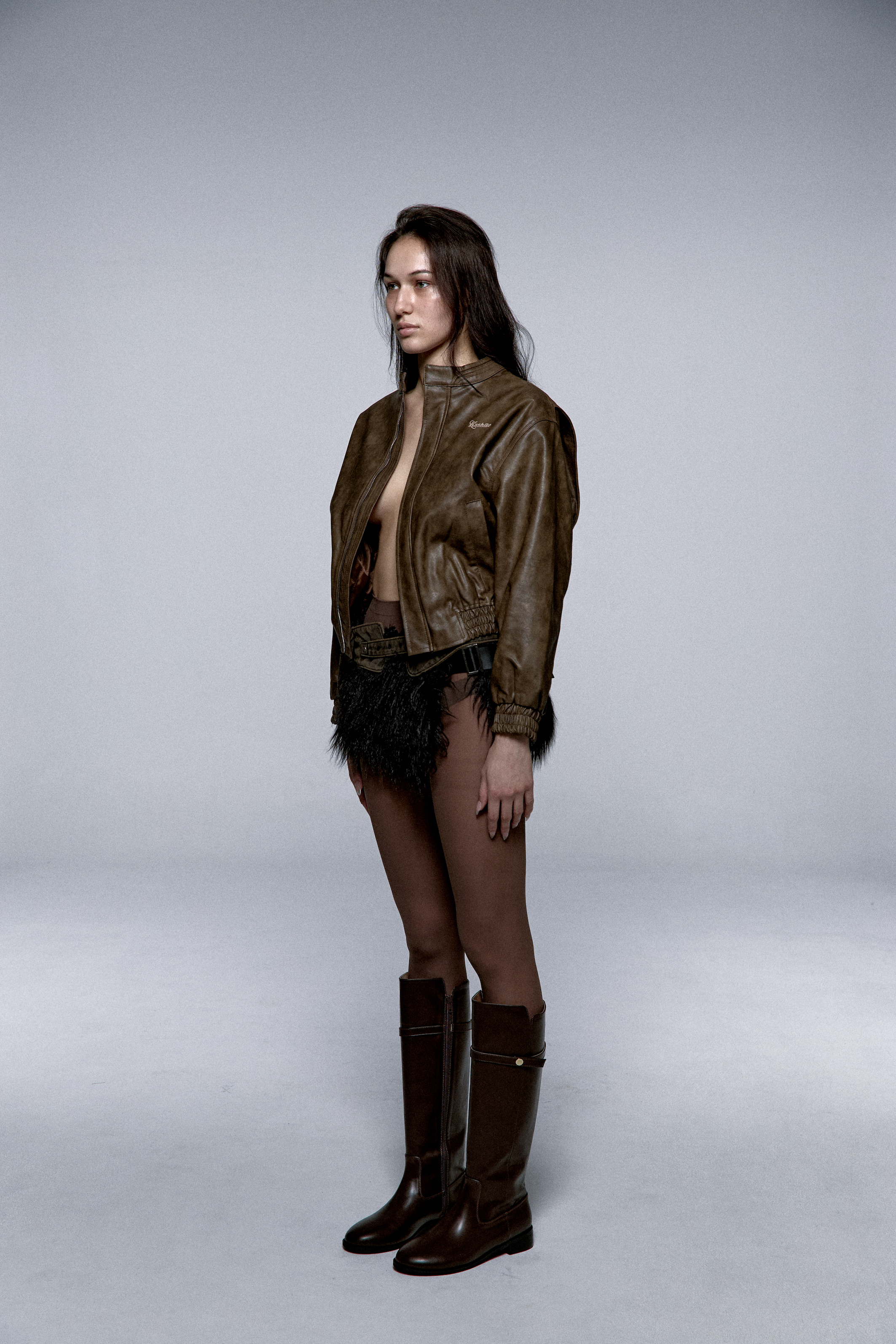 KASHIKO Yantra Faux Leather jacket