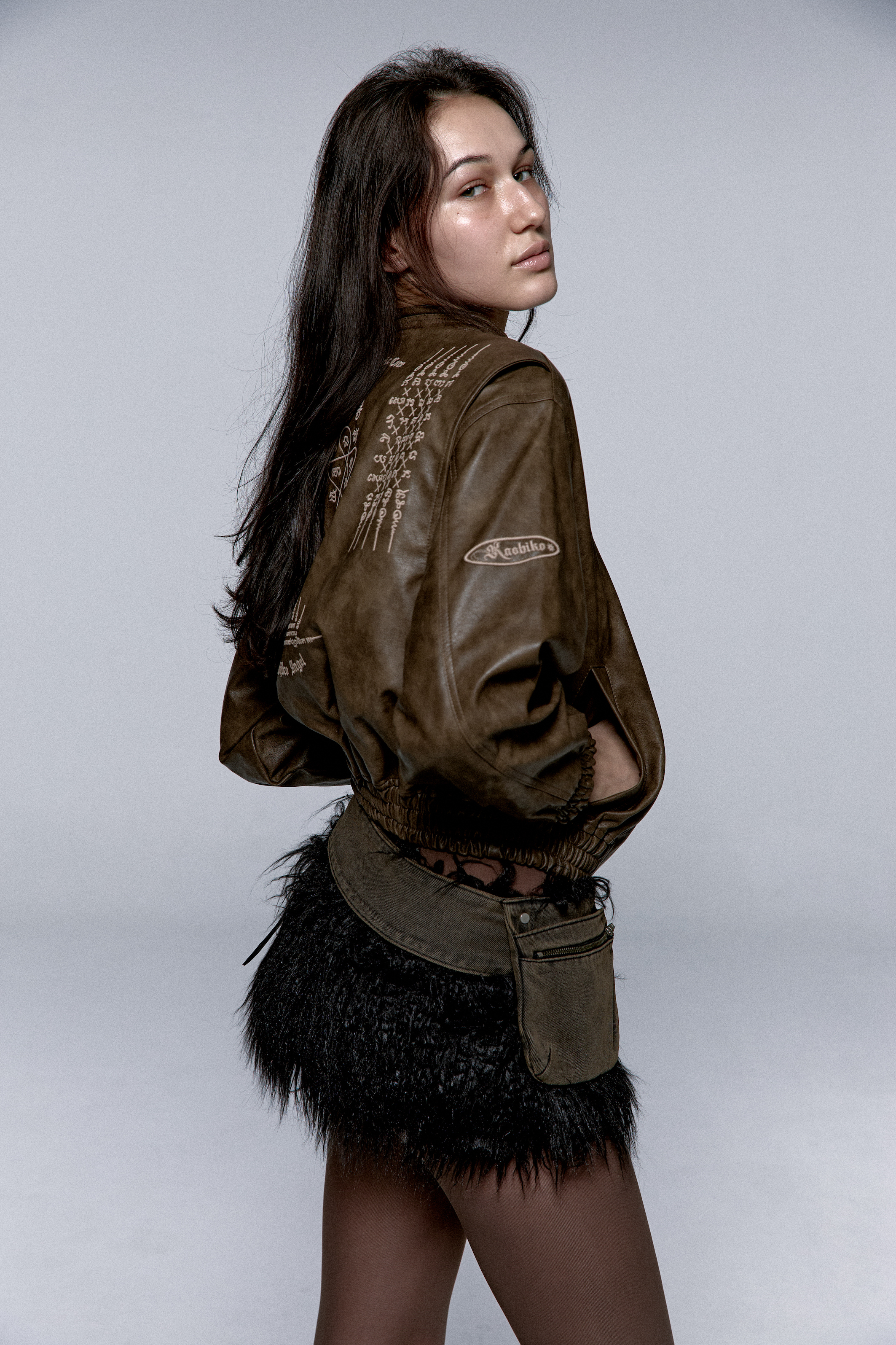 KASHIKO Yantra Faux Leather jacket