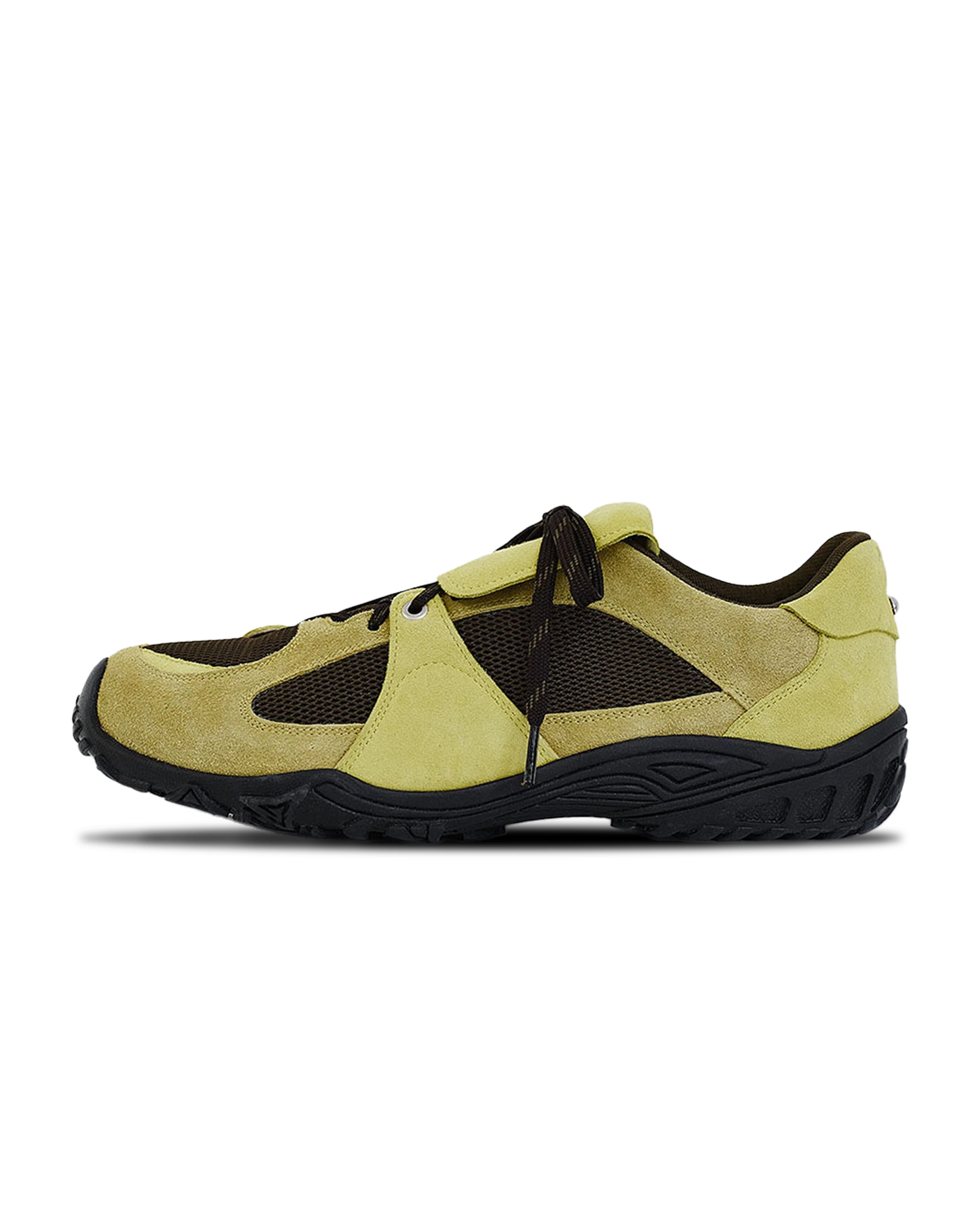★NEGATIVETHREE★ Asymmetry Sneakers_ Yellow Brown NEGATIVE THREE Asymmetry Sneakers