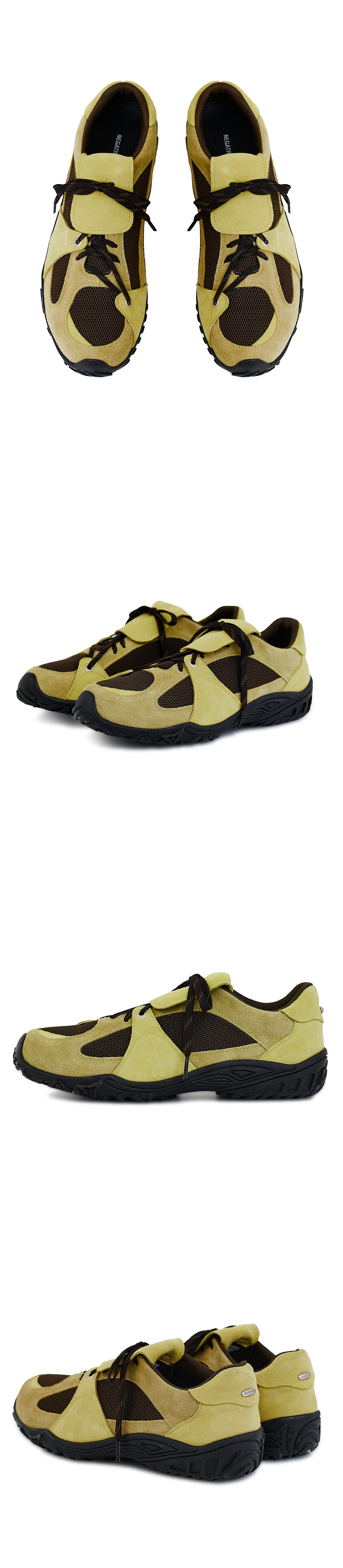 ★NEGATIVETHREE★ Asymmetry Sneakers_ Yellow Brown MUSINSA | NEGATIVE THREE Asymmetry Sneakers_ Yellow Brown