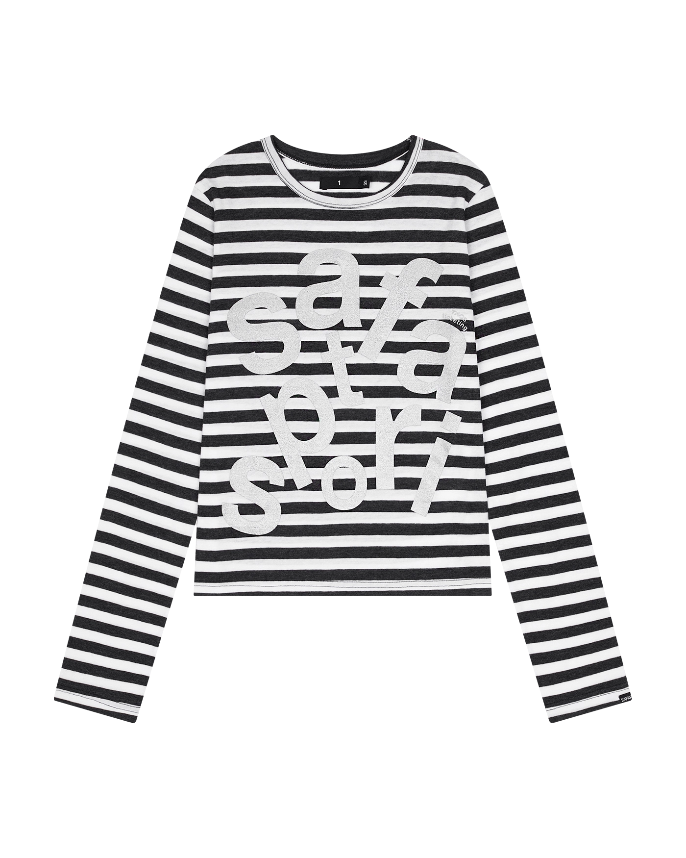 Safarispot☆TICKETING STRIPE BORDER HOODIE Safarispot 1/2 Ticketing Stripe Border Hoodie - Gray