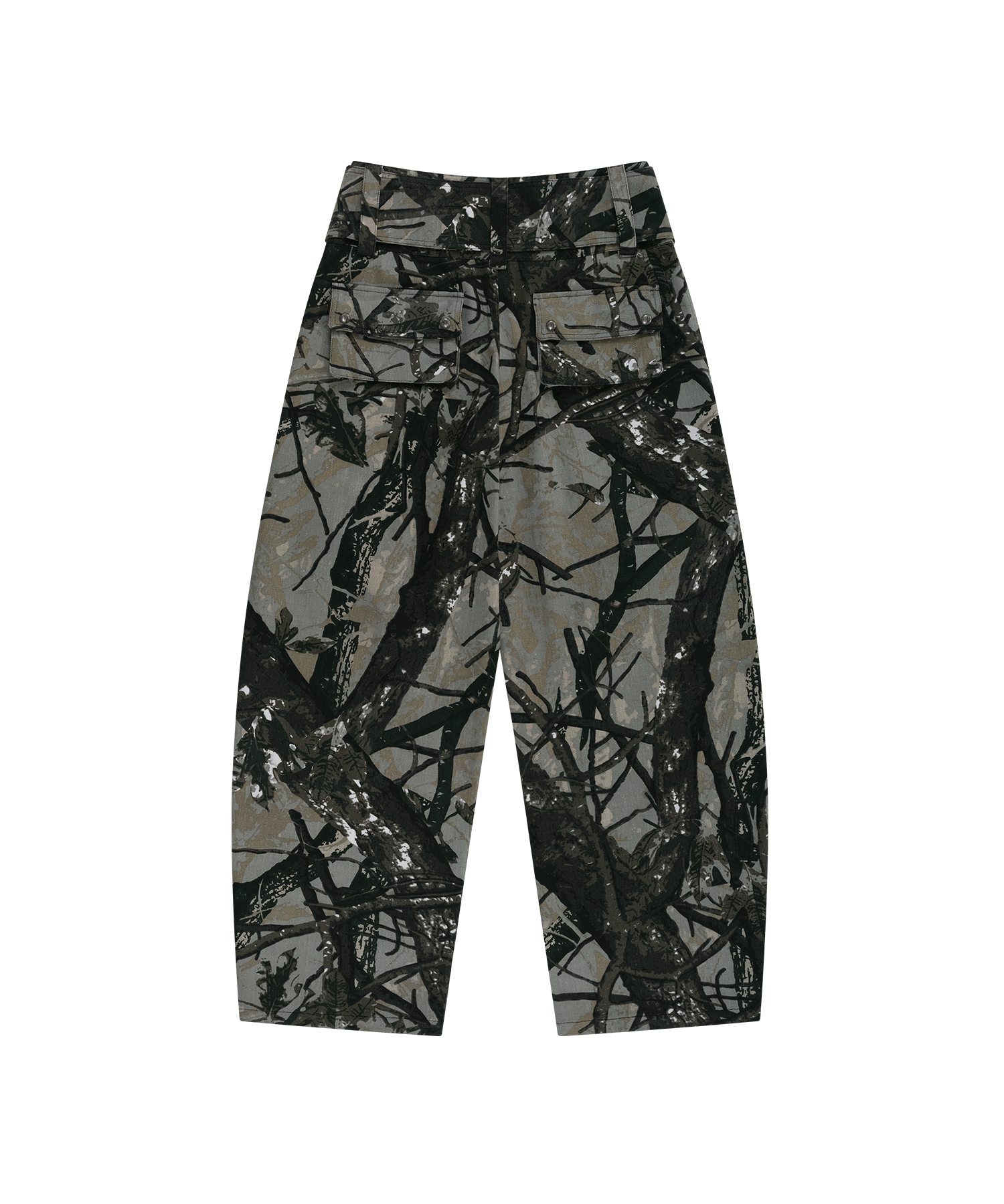 【Kashiko】Belt Rivet Oval Pants 3Colors KASHIKO Belt Rivet Oval Pants