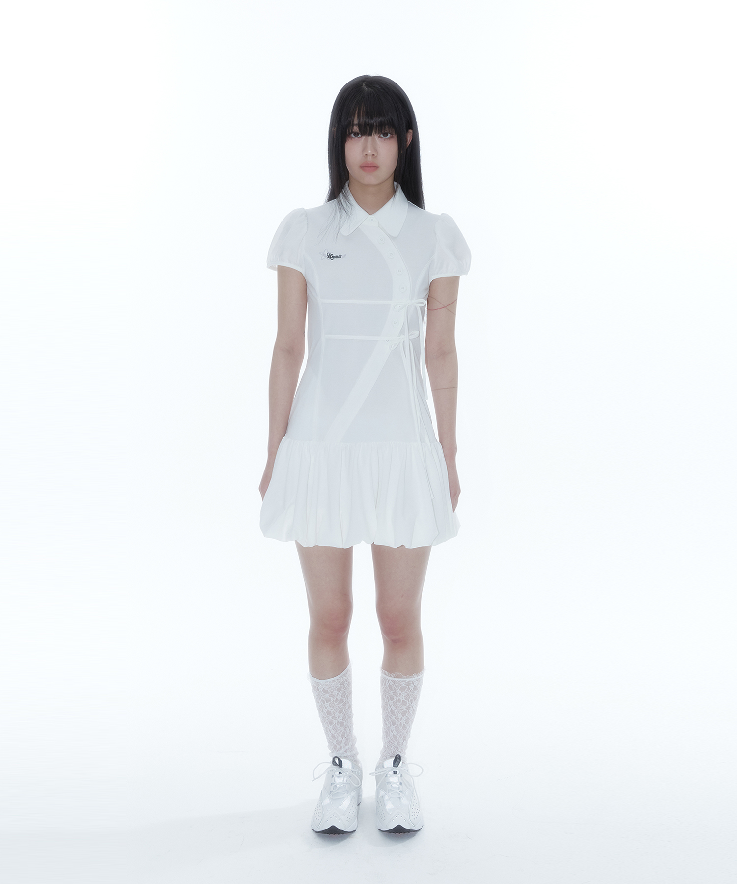 ★2025SS新作★KASHIKO★Puff Preppy Mini Dress MUSINSA公式 | KASHIKO Puff Preppy Mini Dress Black