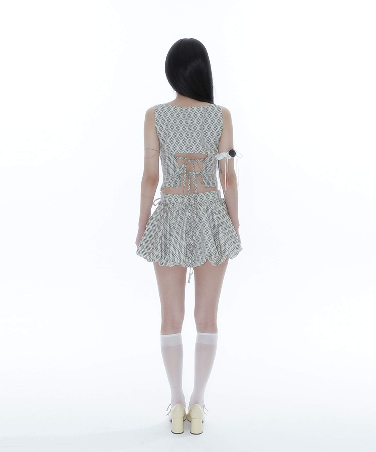 [Kashiko] ★ Fairy Ribbon Bubble Skirt Fairy Ribbon Bubble Skirt (White) – Plop Apparels