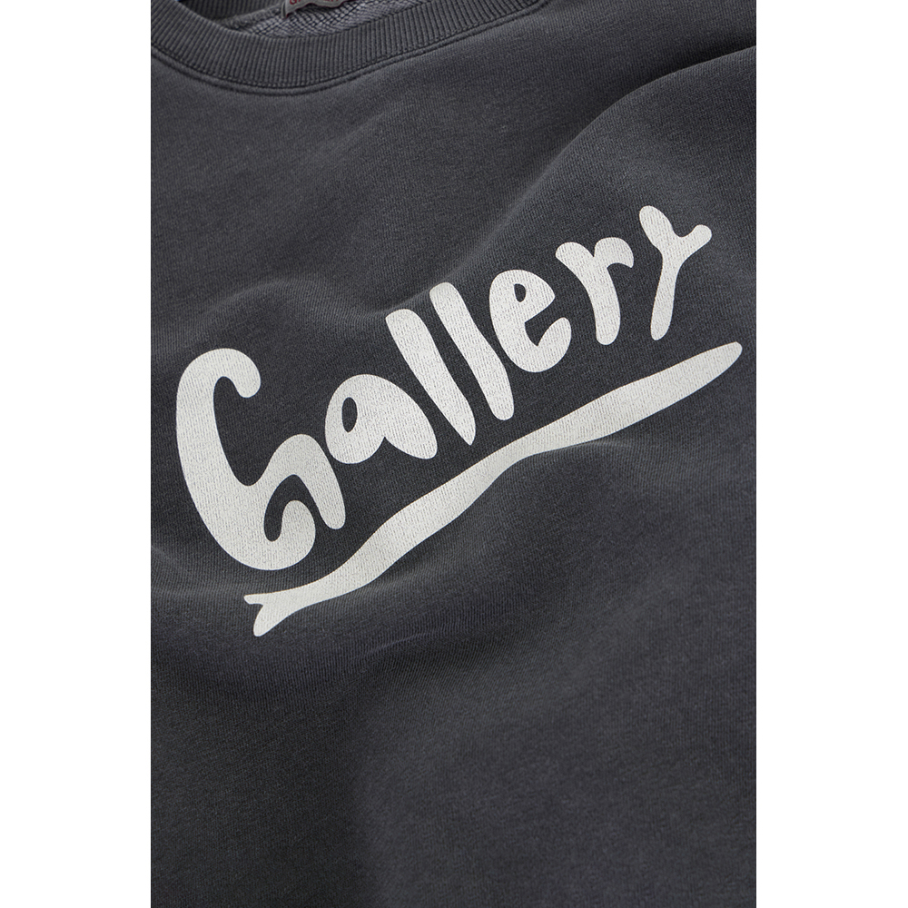 【1011 Gallery】Gallery Wave Logo Graphic Sweatshirt Gallery Wave Logo Graphic Sweatshirt - Light Grey - obscura