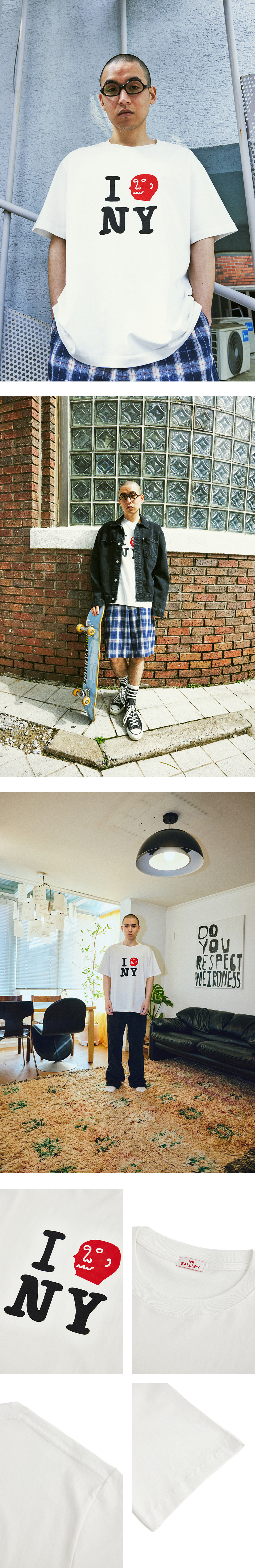 【1011 Gallery】I Love Gallery T-Shirt S] 1011 Gallery I Love T-shirt White #1011갤러리,#아이러브