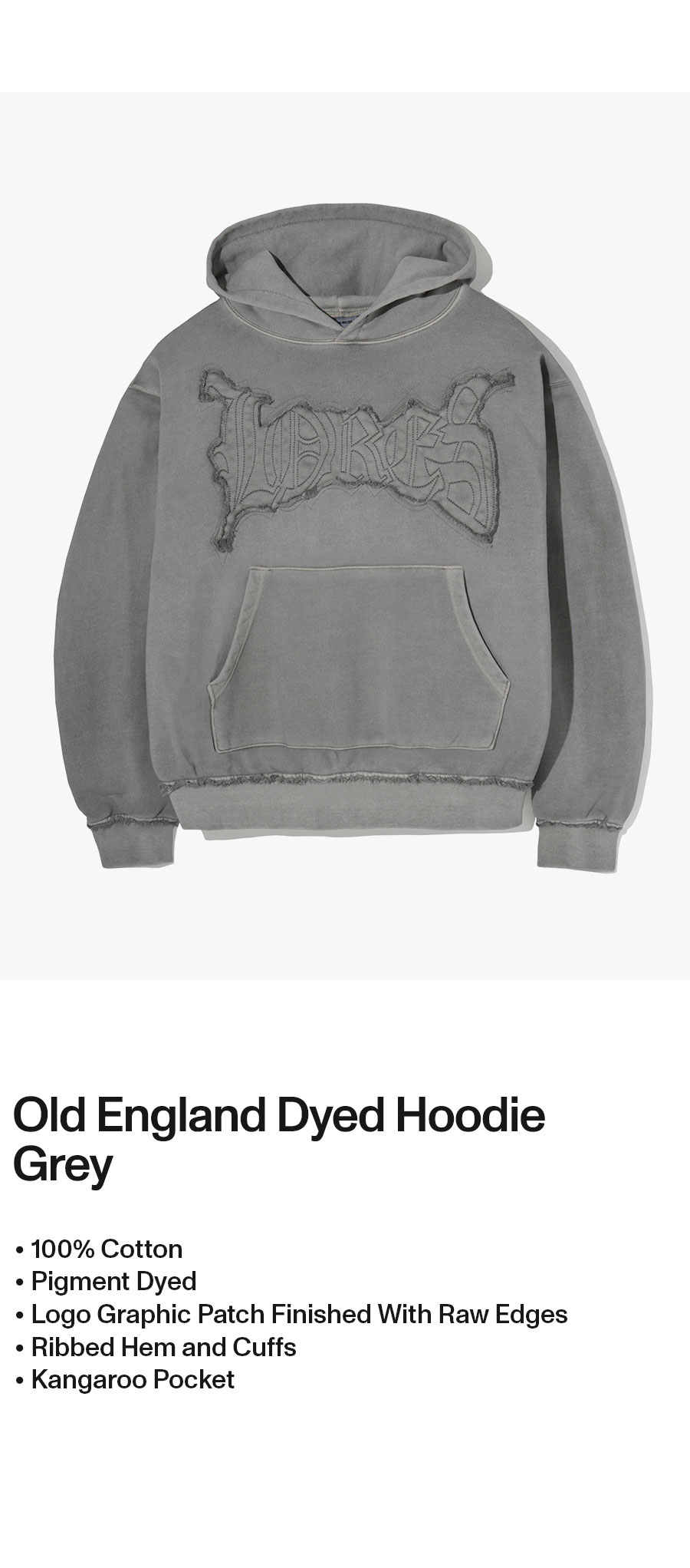 ★LORES★2024FW 新作★Old England Dyed Hoodie★2色 LORES Old England Dyed Hoodie
