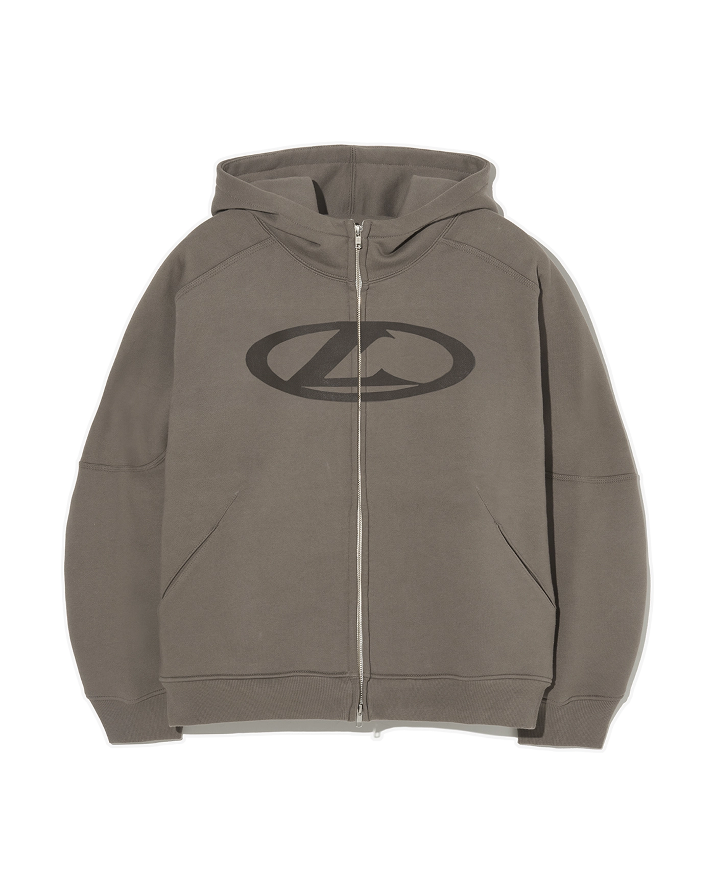 ★LORES★24FW 新作★L Oval Logo Balaclava Hoodie★2色 LORES L Oval Logo Balaclava Hoodie - Charcoal