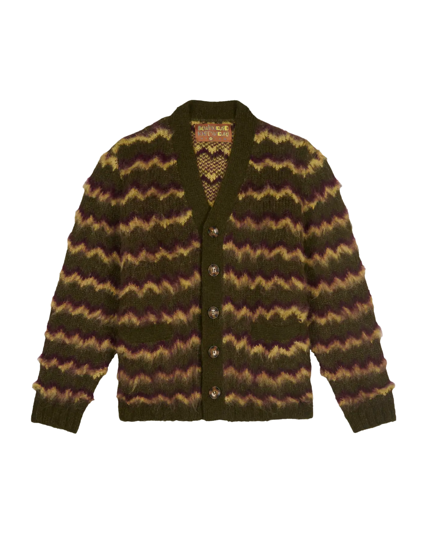 【BRAIN DEAD】SPACE DYE LONG SLEEVE MOCK NECK SWEATER BROWN Shop Brain Dead Space Dye Long Sleeve Mock Neck Sweater