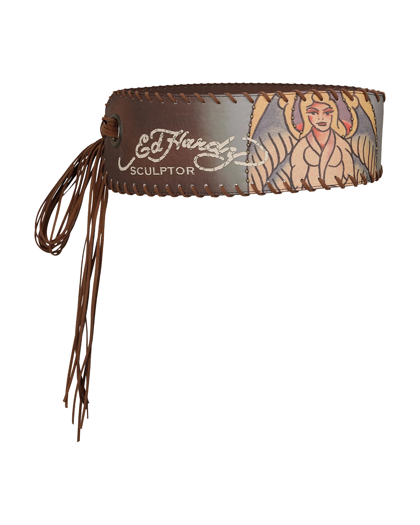 ベルト [Sculptor X Ed Hardy] Faux Leather Angel Belt Mahogany Sculptor X Ed Hardy] Faux Leather Angel Belt - Mahogany