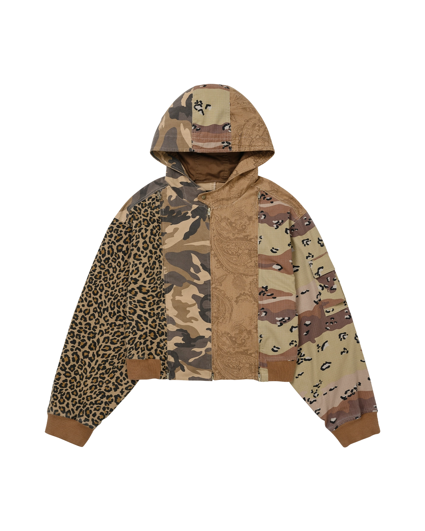 【AJO AJOBYAJO】25SS★ Camouflage Zip-Up Hooded Jacket Camouflage Zip-Up Hooded Jacket KHAKI – SLOW TURTLE