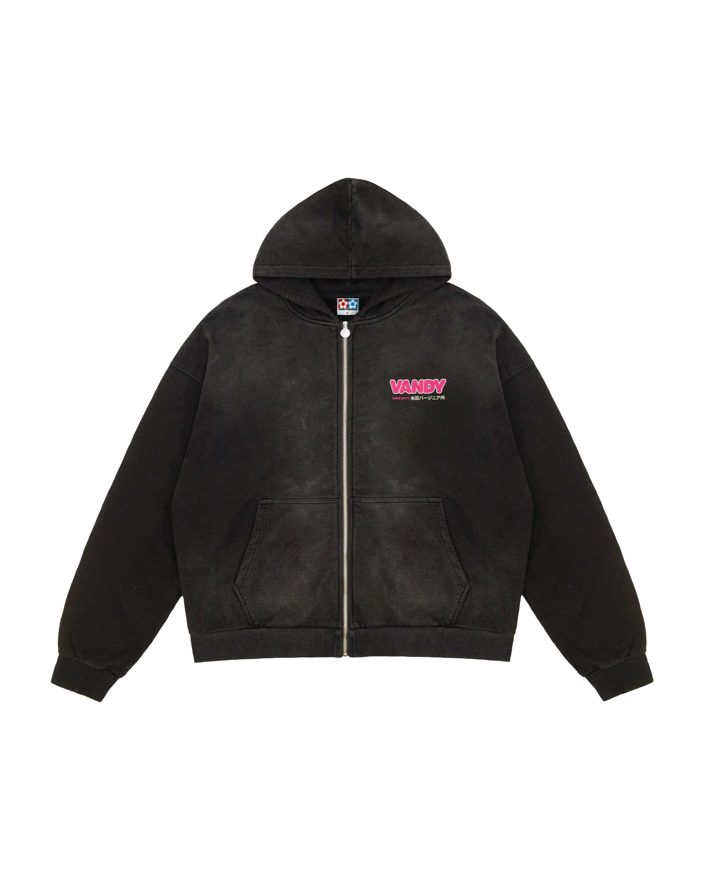 VANDY THE PINK BASIC LOGO ZIP UP