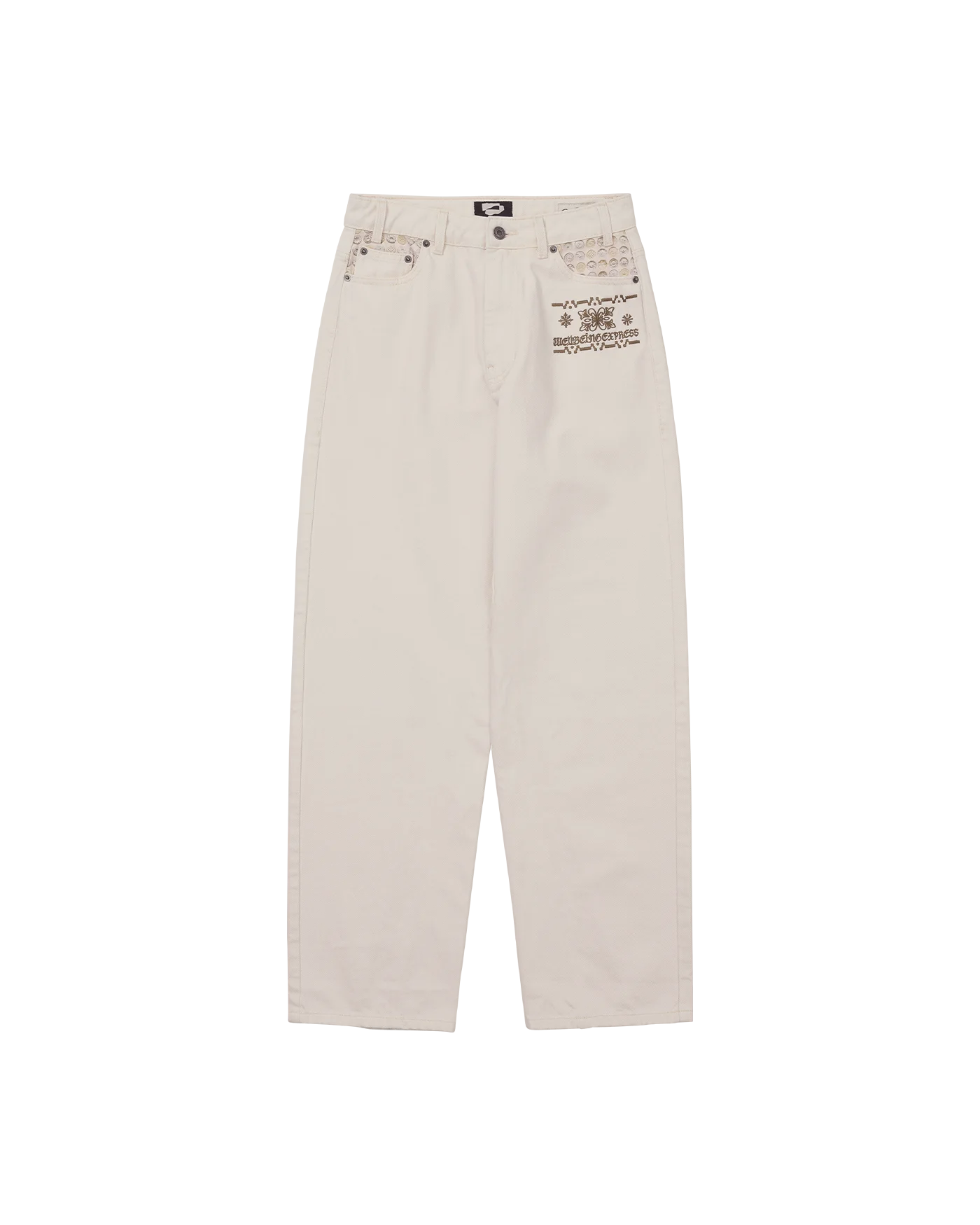 【WELLBEING EXPRESS】 Embroidered Patch Jeans/ 追跡付 IMG_6591.jpeg?auto=format&fit=